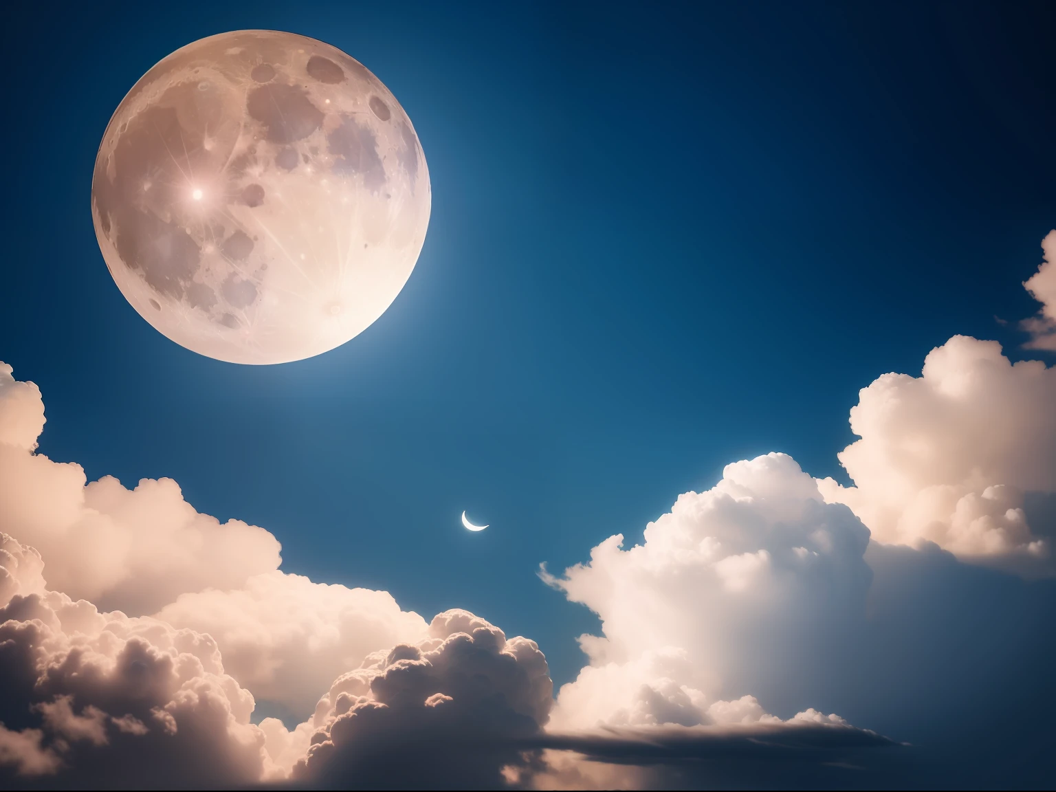MOON, MYSTERY, DIGHT, MOON, CLOUD, EFFECTS, GOLD