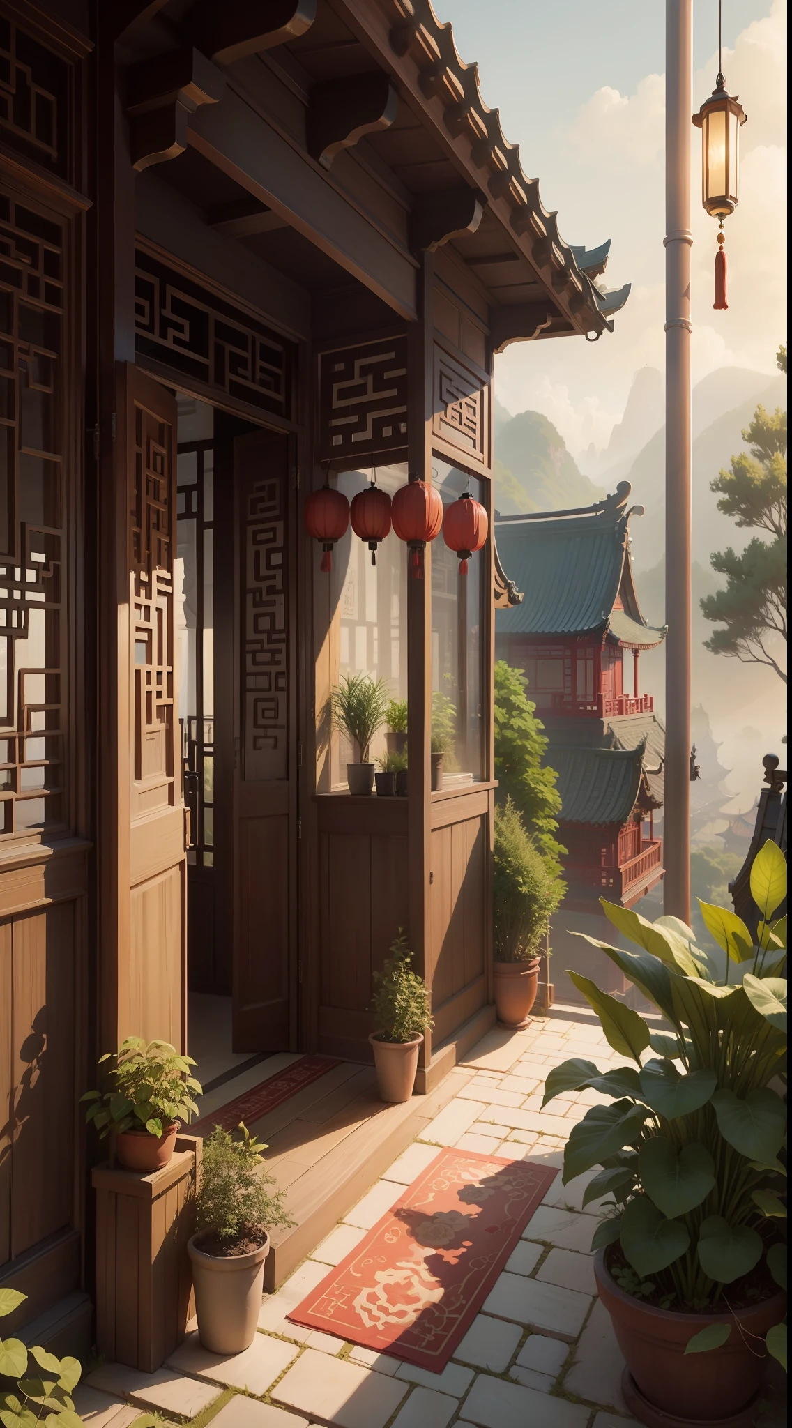 china house, china atmosphere,no man, best quality, high quality, realistic, ultra detail,