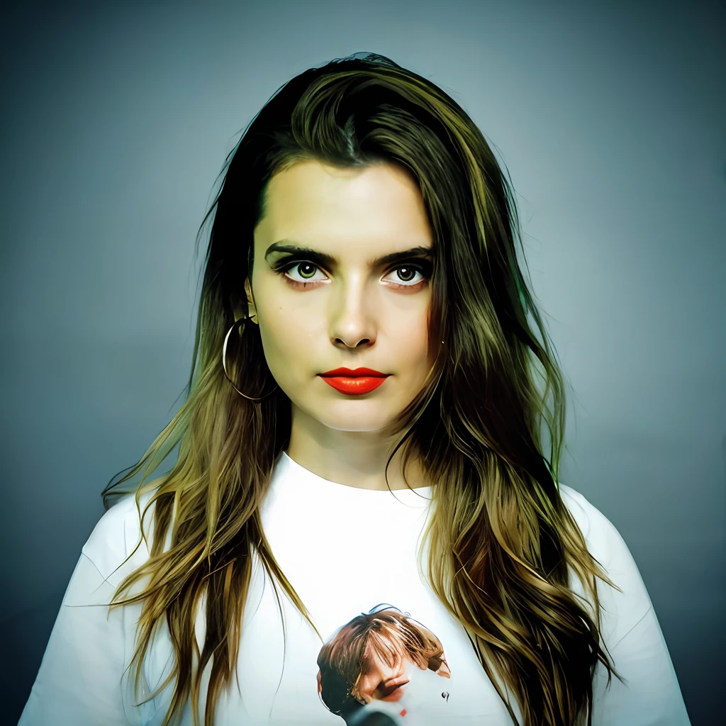 Arafed Woman in white shirt and red lipstick posing for a photo, sonrisa malvada, Alexandra Waliszewska, Laura Watson, Cristina Kritkou, BookingSuite 2018, Valentina revolver, Cynthwave, Mina Petrovic, Retrato de alta calidad, Sarah Cliff, Amanda Clarke, Alina Ivanchenko, inspirado por Hannah Frank, leve sonrisa