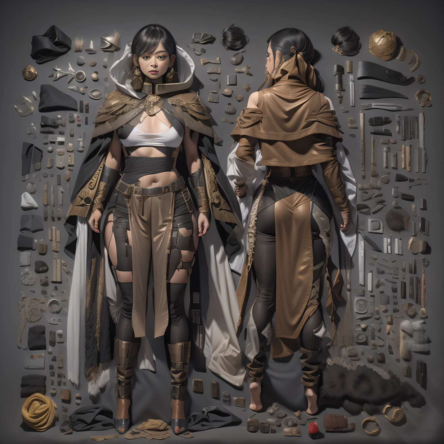 3 d model，Caramel macchiato， arma， The sword， halter， holdingweapon， 32K, Linen cloak, Top quality, Masterpiece:Faust，,1 child， long whitr hair， ​​clouds， On your stomach， （tmasterpiece，k hd，hyper HD，16k）,clutching a sword， buliding， Reflectors， bloods， Eastern Asia， Weapon focus， Skysky， brunette color hair， knifes， trouser， firey，  banya， The clothes ar， bandagens， sword sheath， Masks， 独奏，