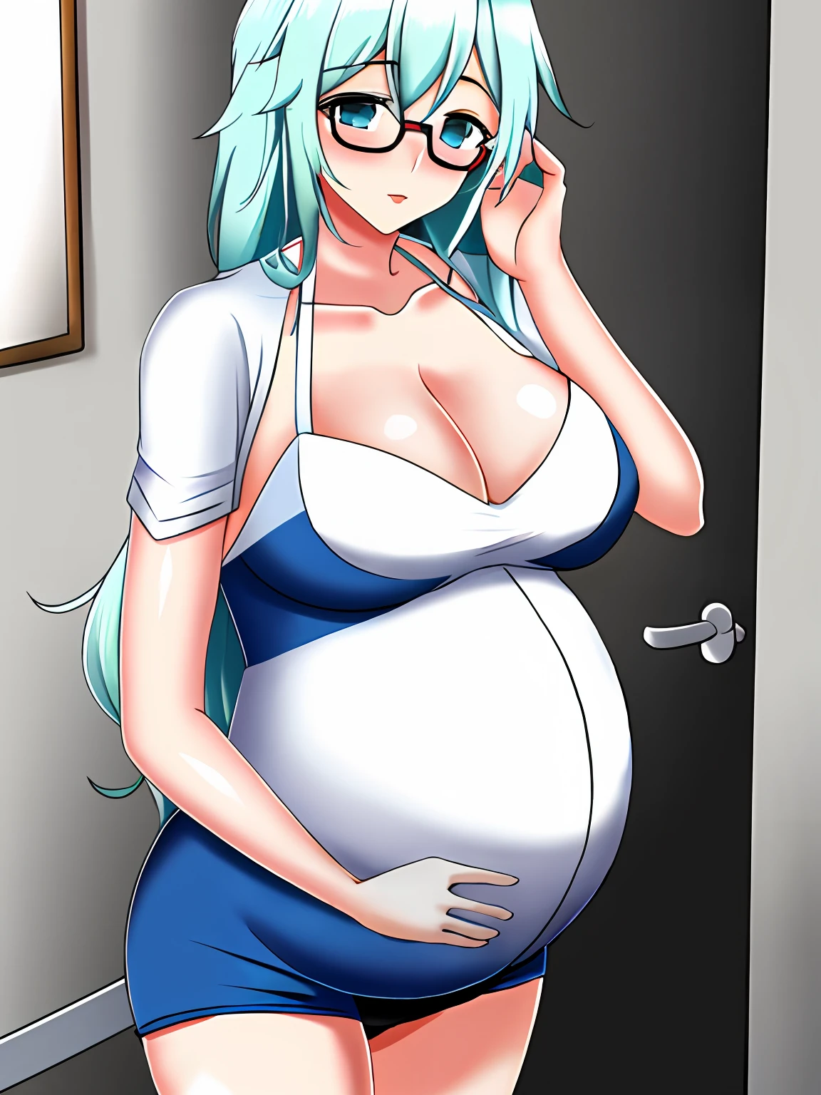 Pregnant women in labor Young sexy White skin