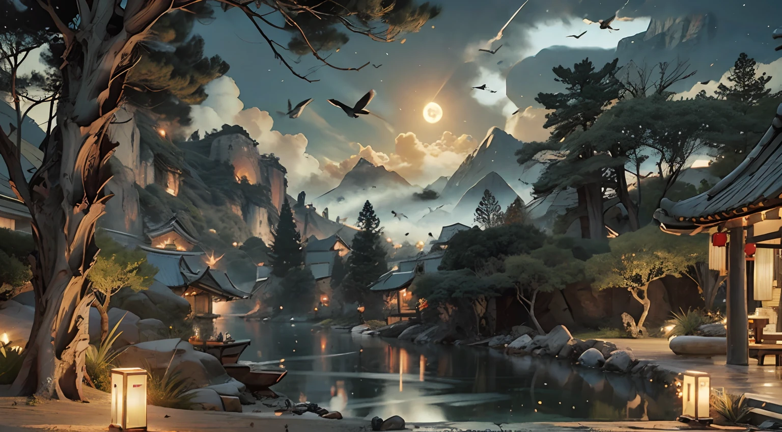 "flying birds"
