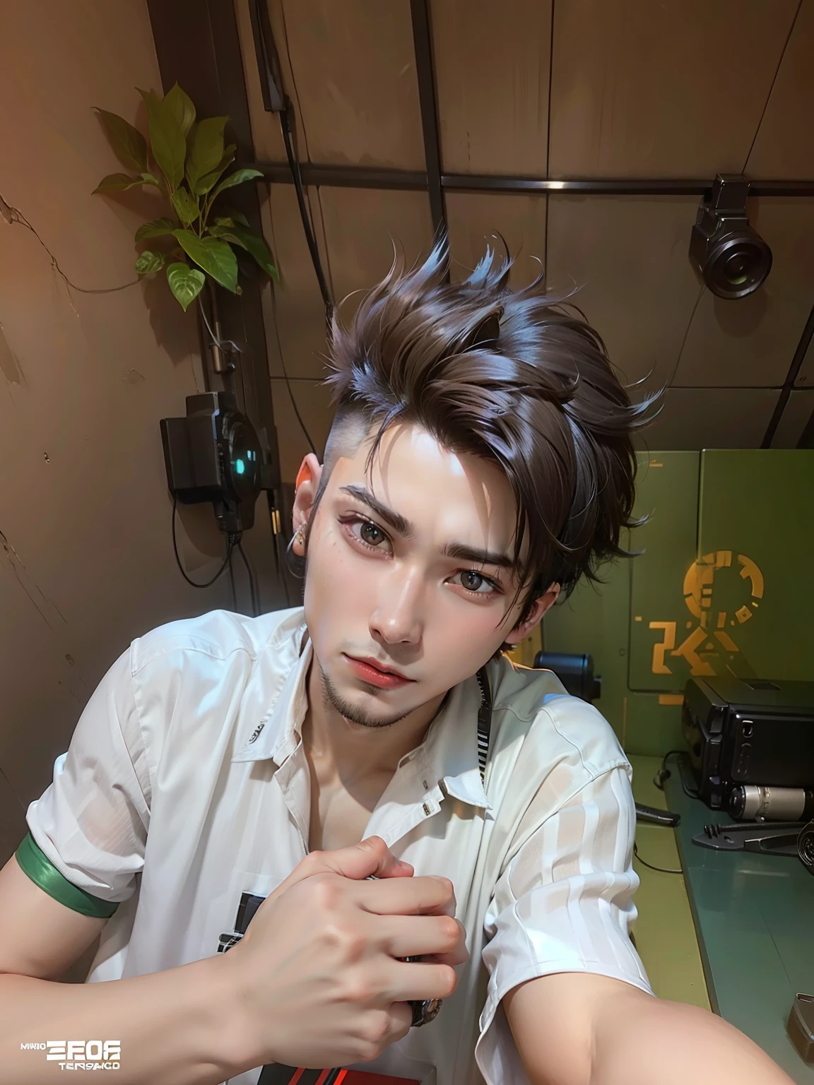 Change background cyberpunk handsome boy , realistic face 8k, ultra realistic
Gun in one hand