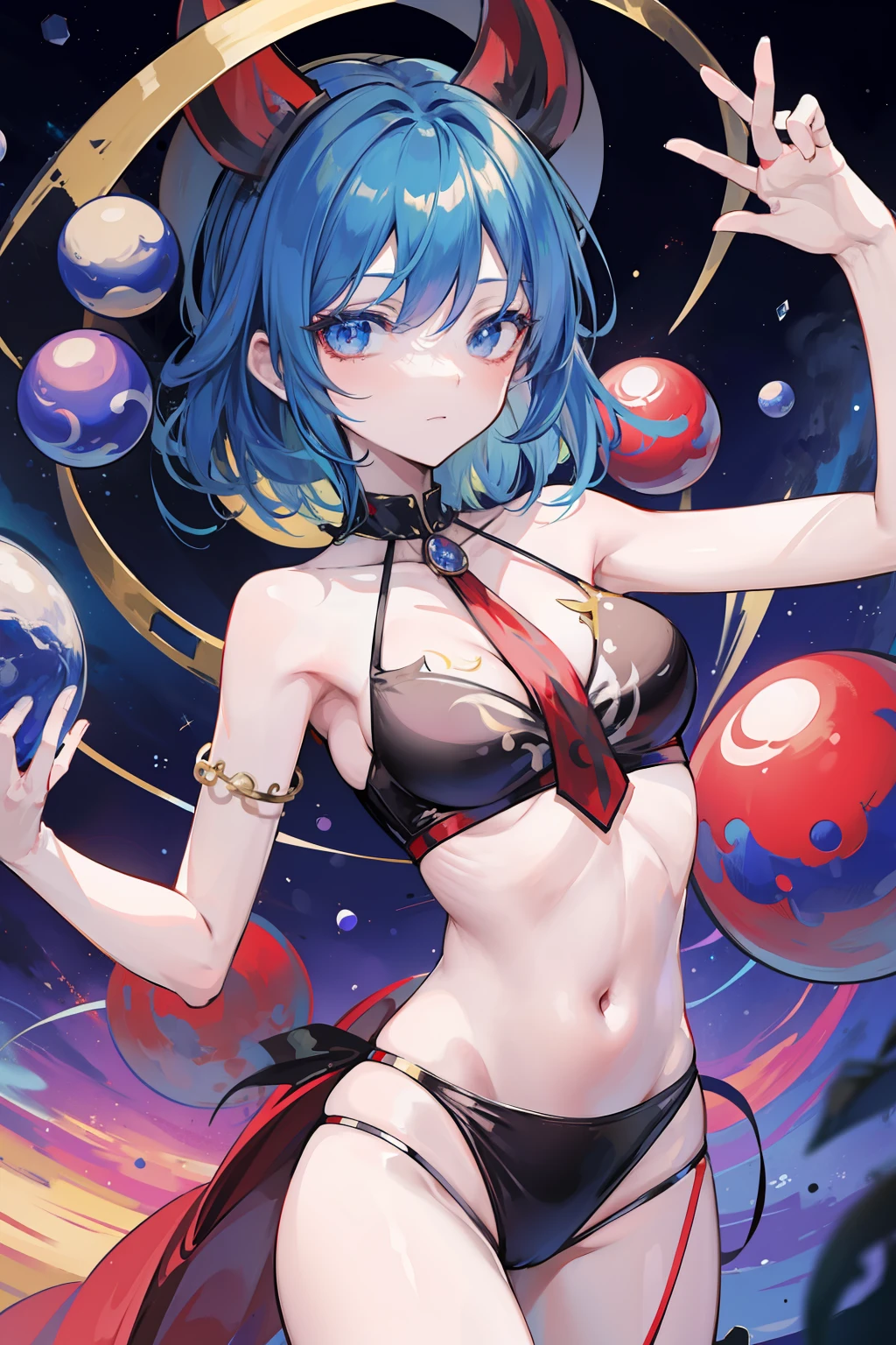 Hecatia Lapislazuli,Touhou Project,Floating in outer space