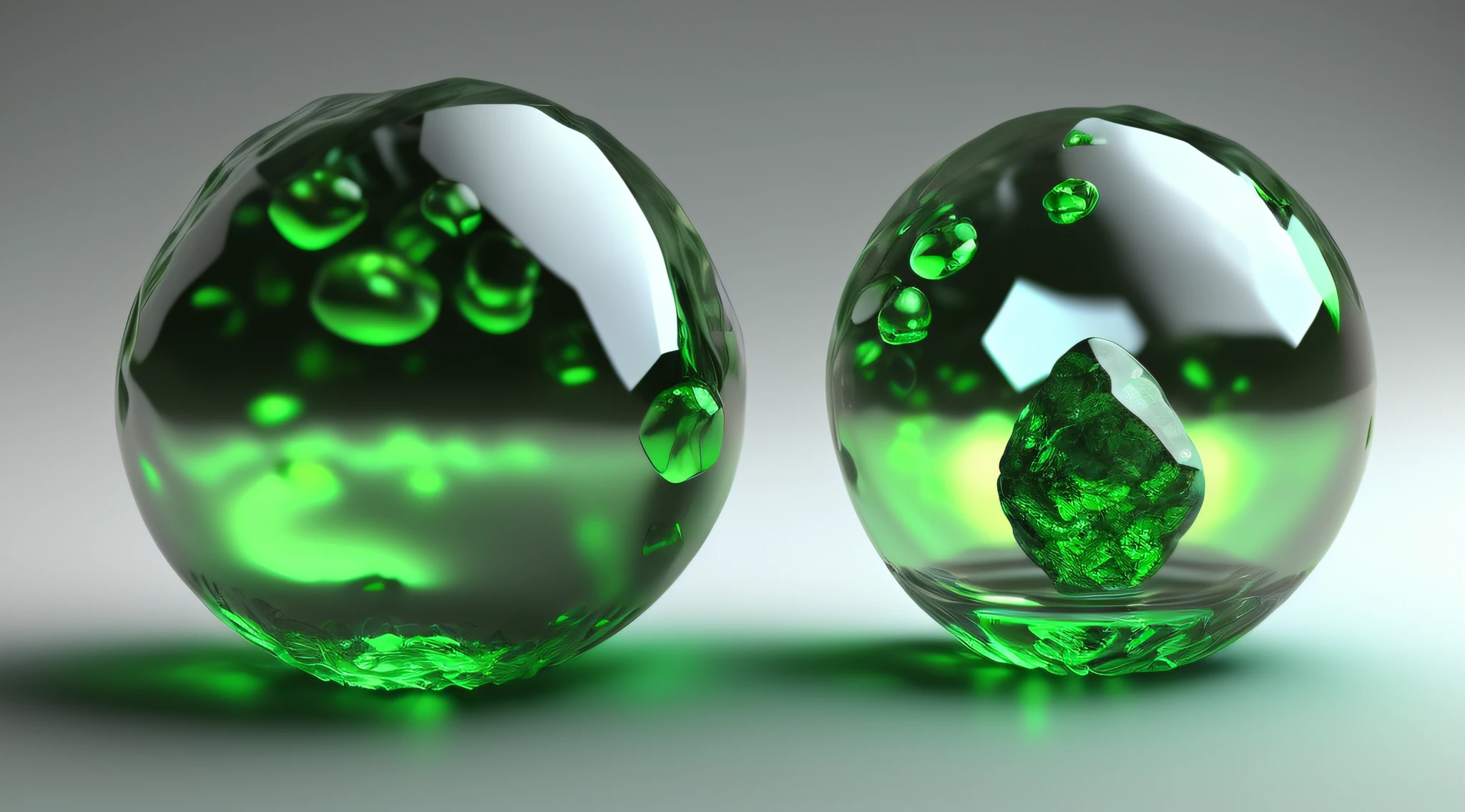 "a green acid background with a stone floating in the center over the acid ((lifelike lighting, melhor qualidade, 8k))" There is a rock with green beads, Beautiful green liquid, substance rendering, Realistic. octan render, renderizado em cinema4d, renderizado em cinema 4 d, ultrarealistic octane render, 3 d fluid simulation render, realistic detailed octane render, smooth 3d CG rendering, realistc octane render, cristal verde, smooth rendering