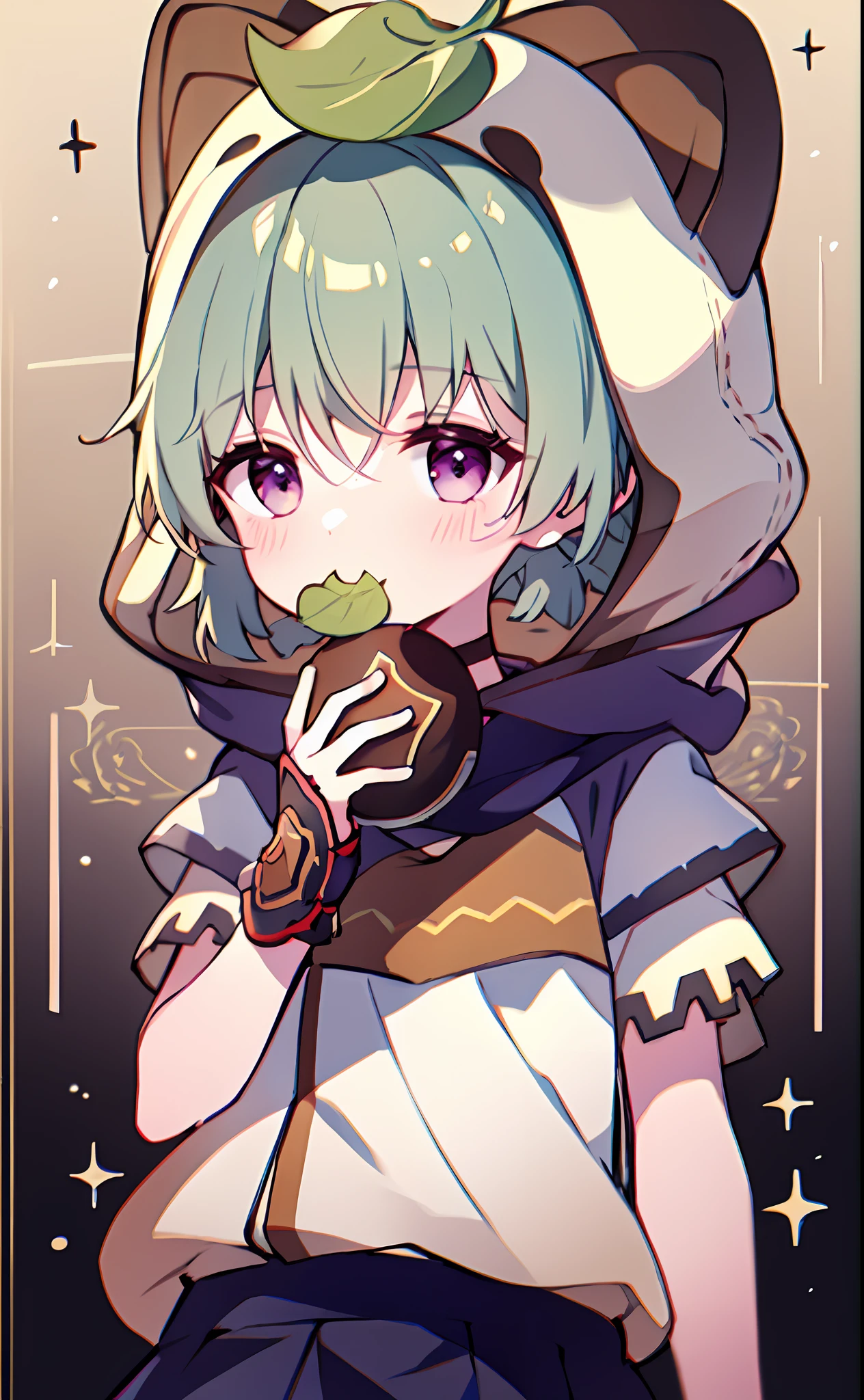 best qualtiy，（kawaii：1.1），（adolable），（A high resolution：1.2），cute female child，Rice balls in his mouth