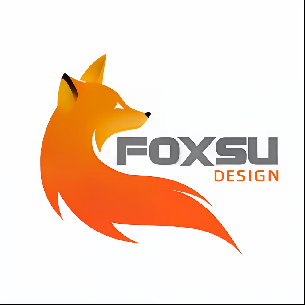 design de logotipo de design foxsu, raposa, design de logotipo, design de conceito de logotipo, Logotipo de forma 3D,