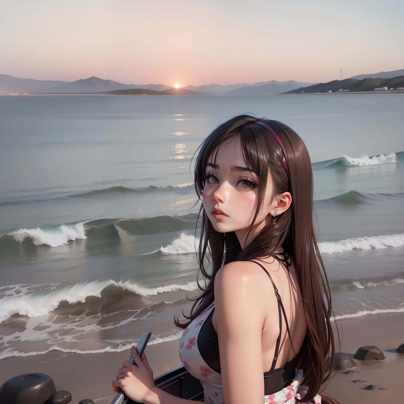 Anime girl delicate facial features sexy clothes change clothes