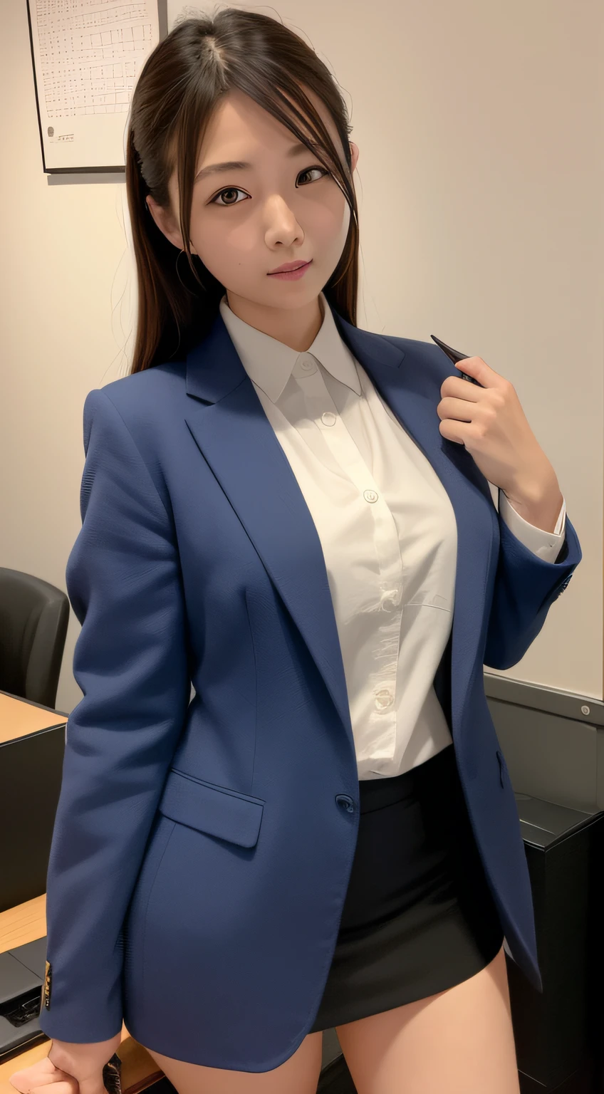 top-quality、masterpiece、ultra res、cute girl face、Office Lady、wears a suit、full bodyesbian、Famous actresses of Japan、very beautif、A sexy