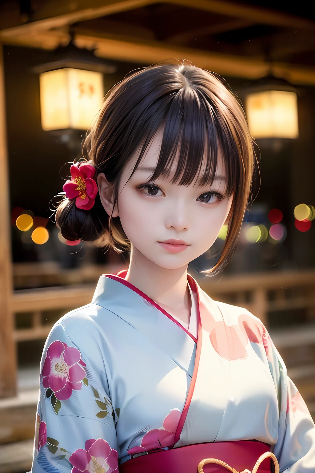 Are sleeping、nap、(Sleeping with your eyes closed)、(4In K、masterpiece、hight resolution、Realistic and beautiful light and shadow、One girl、Solo Focus、(top-quality)、(Hi-Res)、(extremely delicate and beautiful)、(Beautiful 8k face)、(Brown-eyed)、(I close my eyes while smiling.)、(独奏)、(Clear skin)、(Soft hair)、(hugetits)、(Floral kimono wearing white, red and blue yukata)、((Awa Odori Pose))、((Bokeh lantern light night background))、((speedo))、(reality)、Undersized nose、(red lipsticks)、(Reddening cheeks)、poneyTail、(Lustrous skin)、((Ukiyo-e style))、Ultra-thin eyebrows、Ultra high image quality、(Wearing maiko-style makeup)、skin whitening、long and beautiful lashes、Turning around in the style of a Kyoto magazine model、((s asleep))、hugetits、(Red-dyed cheeks)