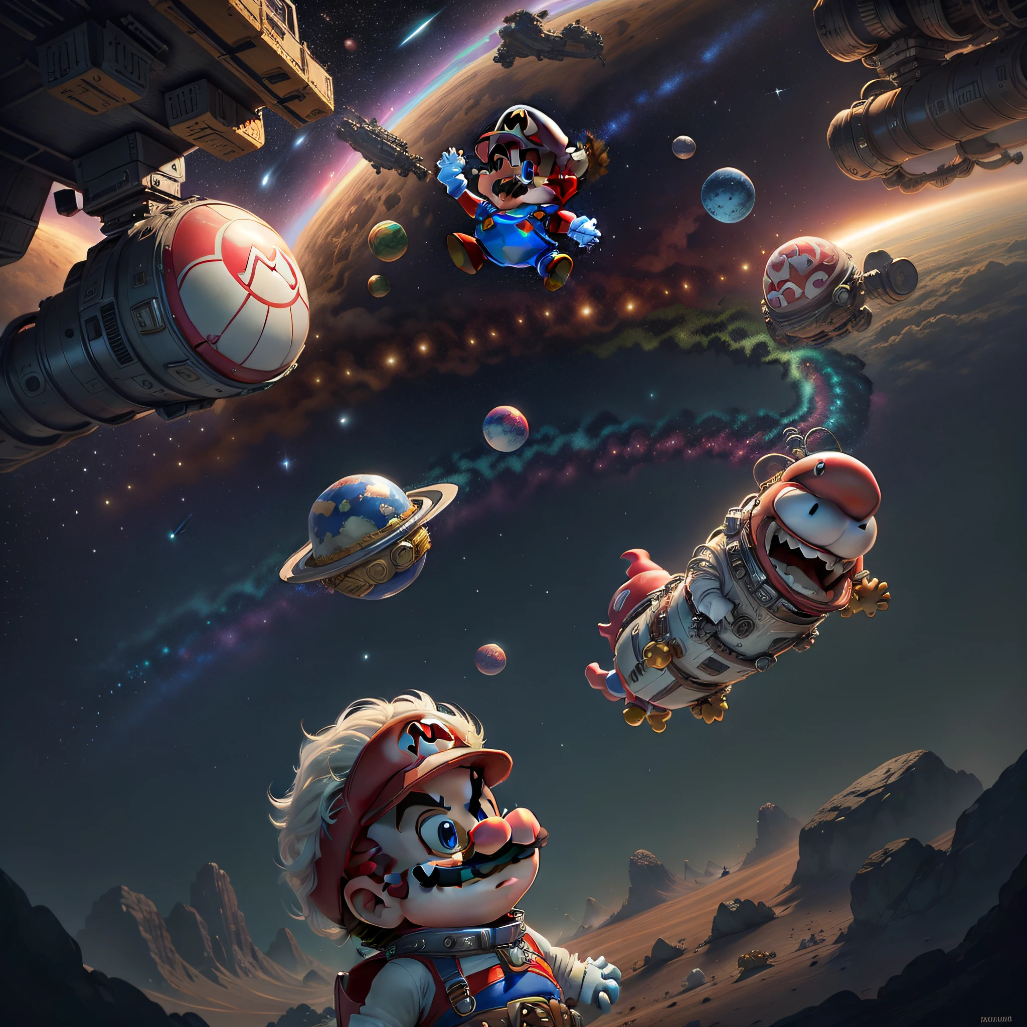 mario in space