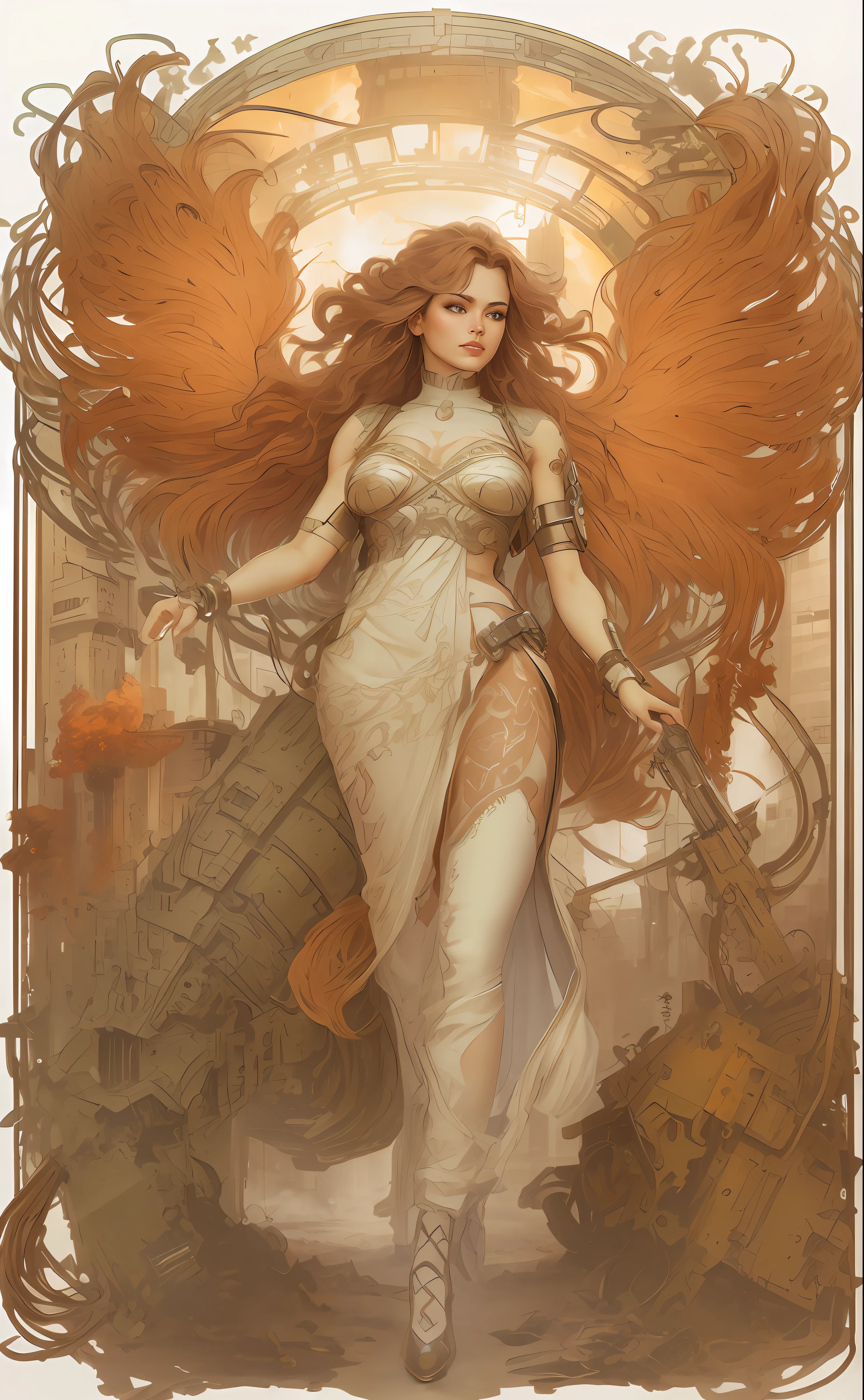 futuristic city tall buildings 3 moons modern cars, intense gaze, anger, a hyper realistic ultra detailed photograph of a futuristic beautiful blonde barbarian woman wearing at a dystopian city, tattered outfit with rusty metal armor plates, natural long wild hair light red tint, tattooed hands and body, fashion pose with a thin muscular athletic four legged dystopian dire wolf, detailed symmetric beautiful hazel eyes with circular iris, detailed gorgeous face, apocalyptic environment, natural body posture, professional photographer, captured with professional DSLR camera, professional fantasy artists, professional rococo and baroque background artists, professional artstation and cgsociety artists, professional official art artists, rococo and baroque,64k,ultra detailed, ultra attractive beautiful,ultra accurate detailed, ultra attractive lighting, ultra unreal engine, by TanvirTamim, intricate, epic, trending on artstation, by artgerm, h. r. giger and beksinski, highly detailed, vibr
