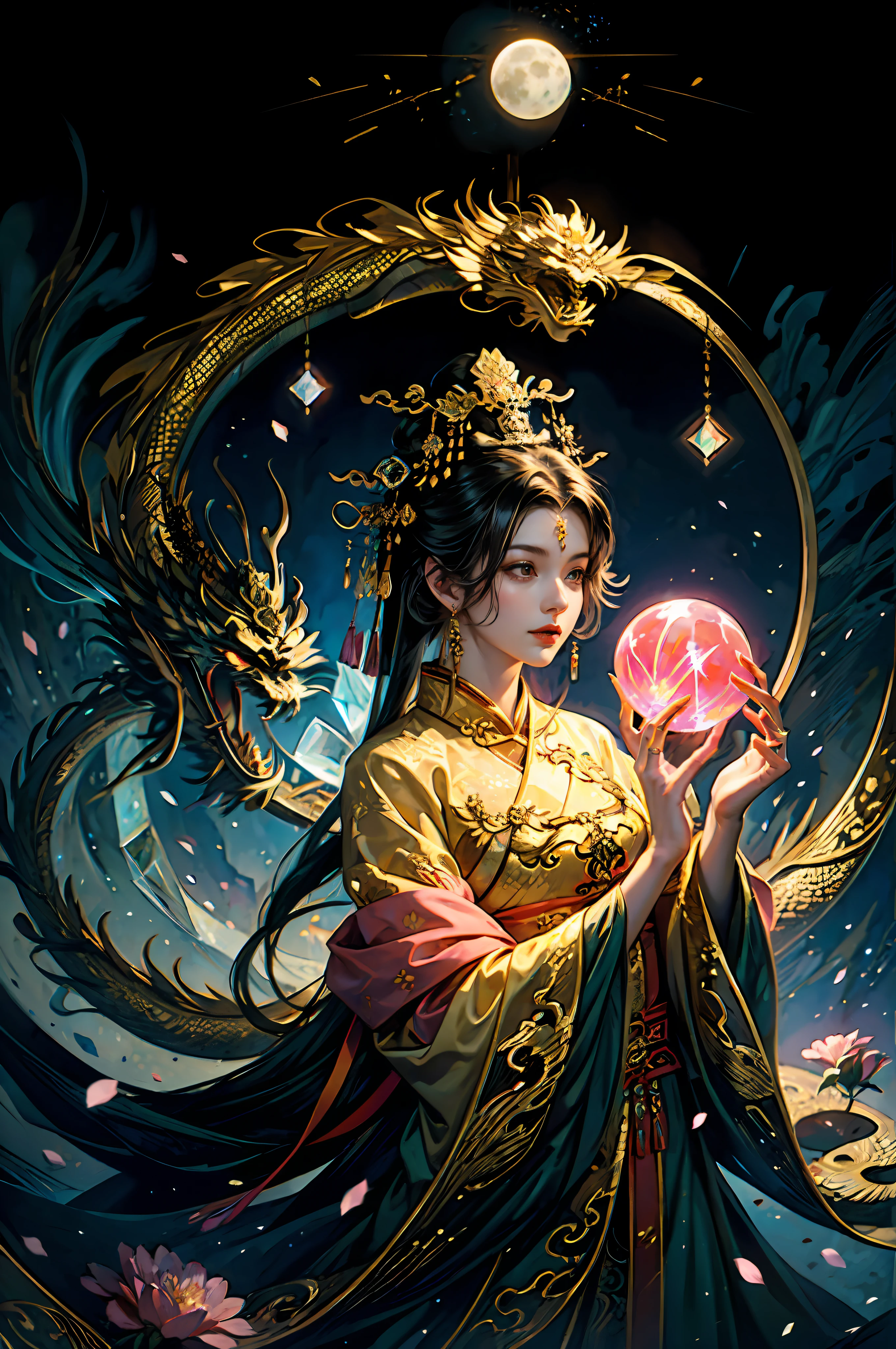 Sparkling full moon