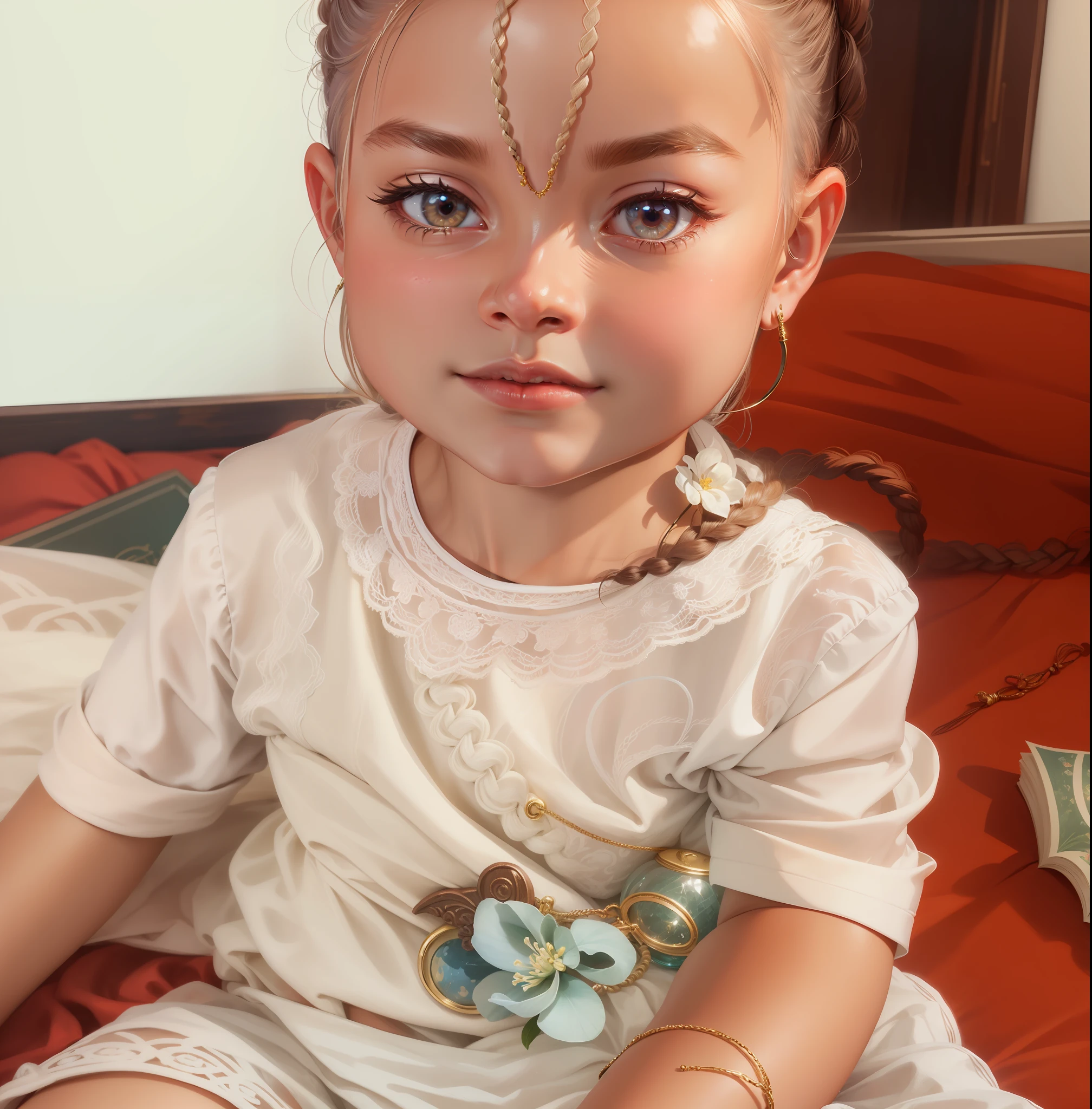 Work with details,Additional(Two small braids),PS,prettify,lamplight,