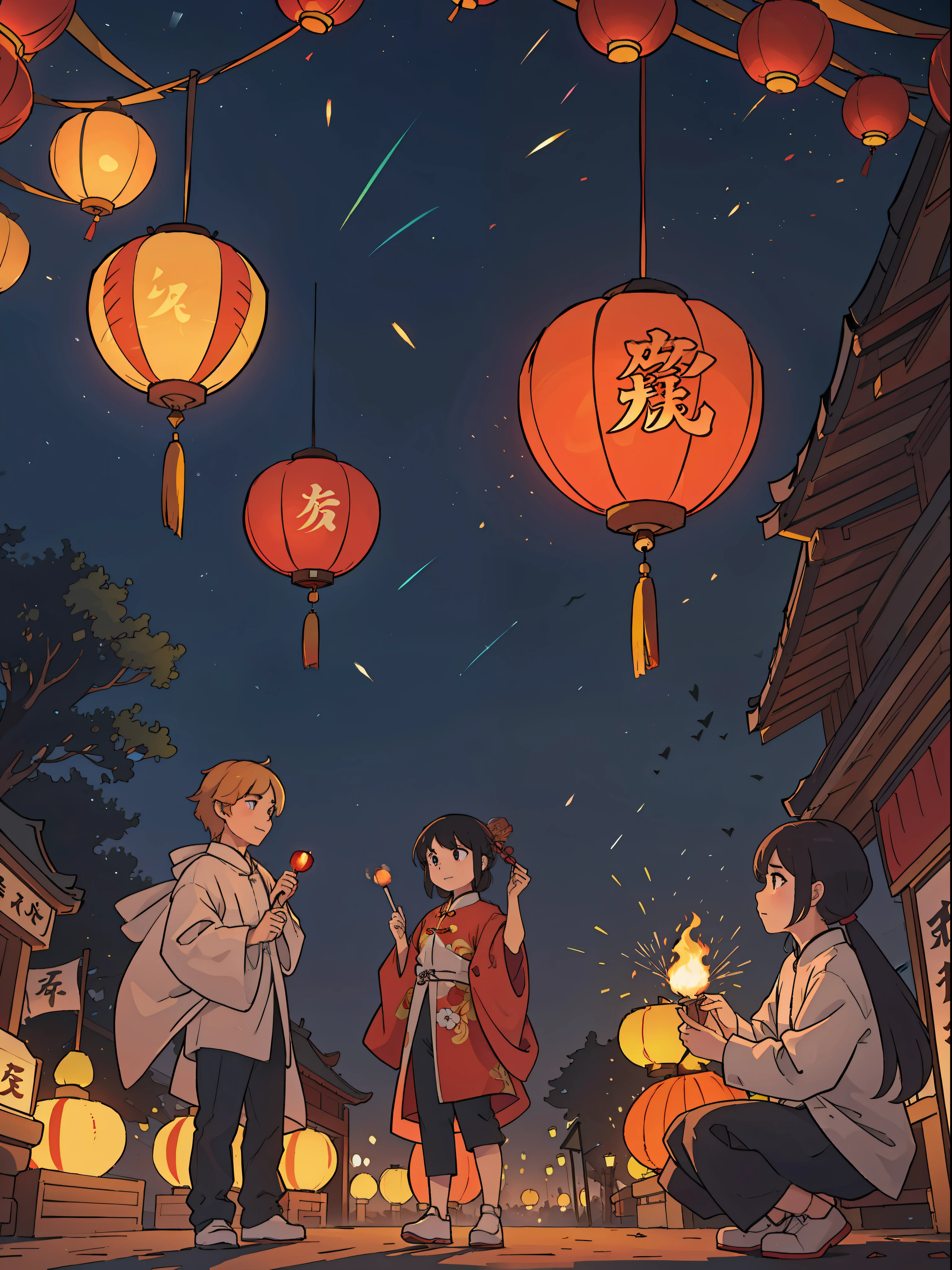 Chinese Lantern Festival,Set off fireworks