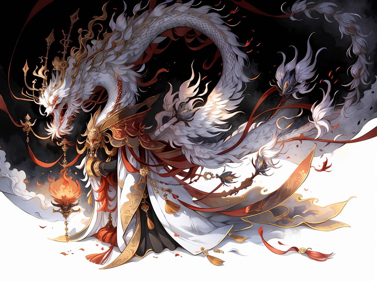 A female emperor, ancient Chinese imperial robe, majestic domineering, dragon flying phoenix dance, sunshine, clear face, clean white background, masterpiece, super detail, epic composition, ultra hd, high quality, extremely detailed, official art, uniform 8k wallpaper, super detail, 32k -- v 6