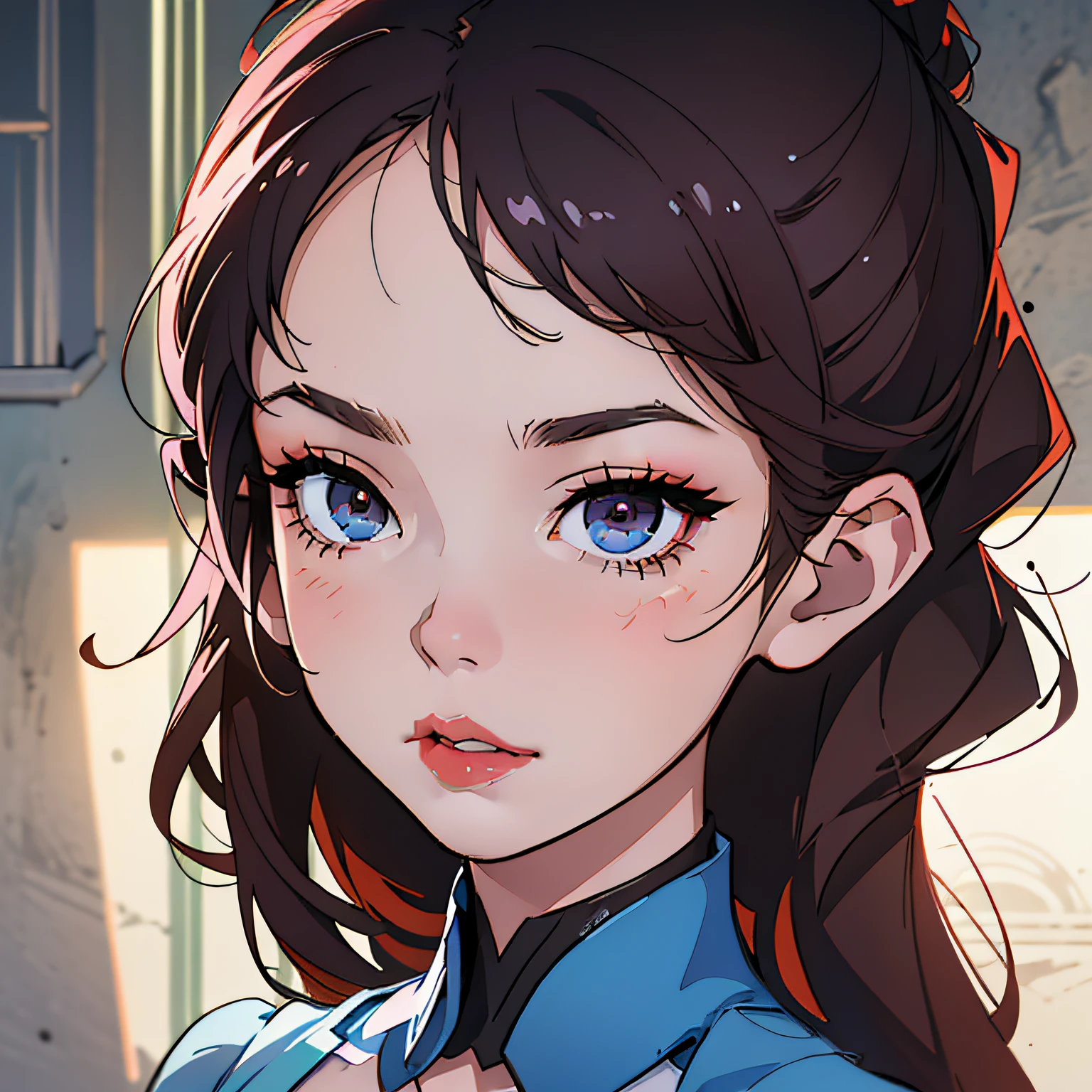 Bigchest, Sister, handstand, Line drawings, Dress stylishly, actionpacked, Line drawings without excessive detail facial features, Makeup looks bright and bright, Skin is smooth and textured。