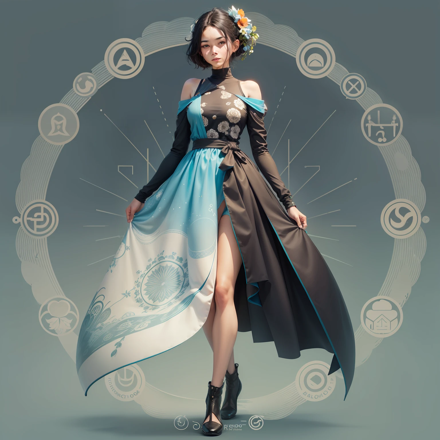 The person is portrayed in a simplified, minimalist form, representing a universal human figure that can be identified by people of all genders. The outline of the person is graceful, with soft curves and smooth lines, emphasizing inclusivity and the celebration of human diversity.
The unisex person is depicted in a standing position, with their arms slightly outstretched, symbolizing openness, approachability, and connection. This posture reflects a welcoming and friendly demeanor, making it easy for individuals to relate to and engage with the logo.
The person's face is gently stylized, with subtle, neutral features that avoid any specific gender characteristics. This design choice reinforces the logo's unisex identity, ensuring that it resonates with a broad range of audiences.
The color palette used for the unisex person is harmonious with the "May" logo, featuring warm and welcoming colors. The use of gender-neutral tones such as soft blues, earthy greens, and neutral grays ensures that the person remains inclusive and relatable to people from all walks of life.
As with the "May" logo, there is a subtle touch of universality incorporated into the design. Perhaps an abstract symbol or pattern gracefully woven into the person's clothing or surroundings, further emphasizing the logo's commitment to connecting with people universally.
Overall, the unisex person in the logo exemplifies diversity, approachability, and a shared humanity. This emblem is an excellent representation of a brand that embraces inclusivity and seeks to resonate with all individuals, regardless of their gender or background.