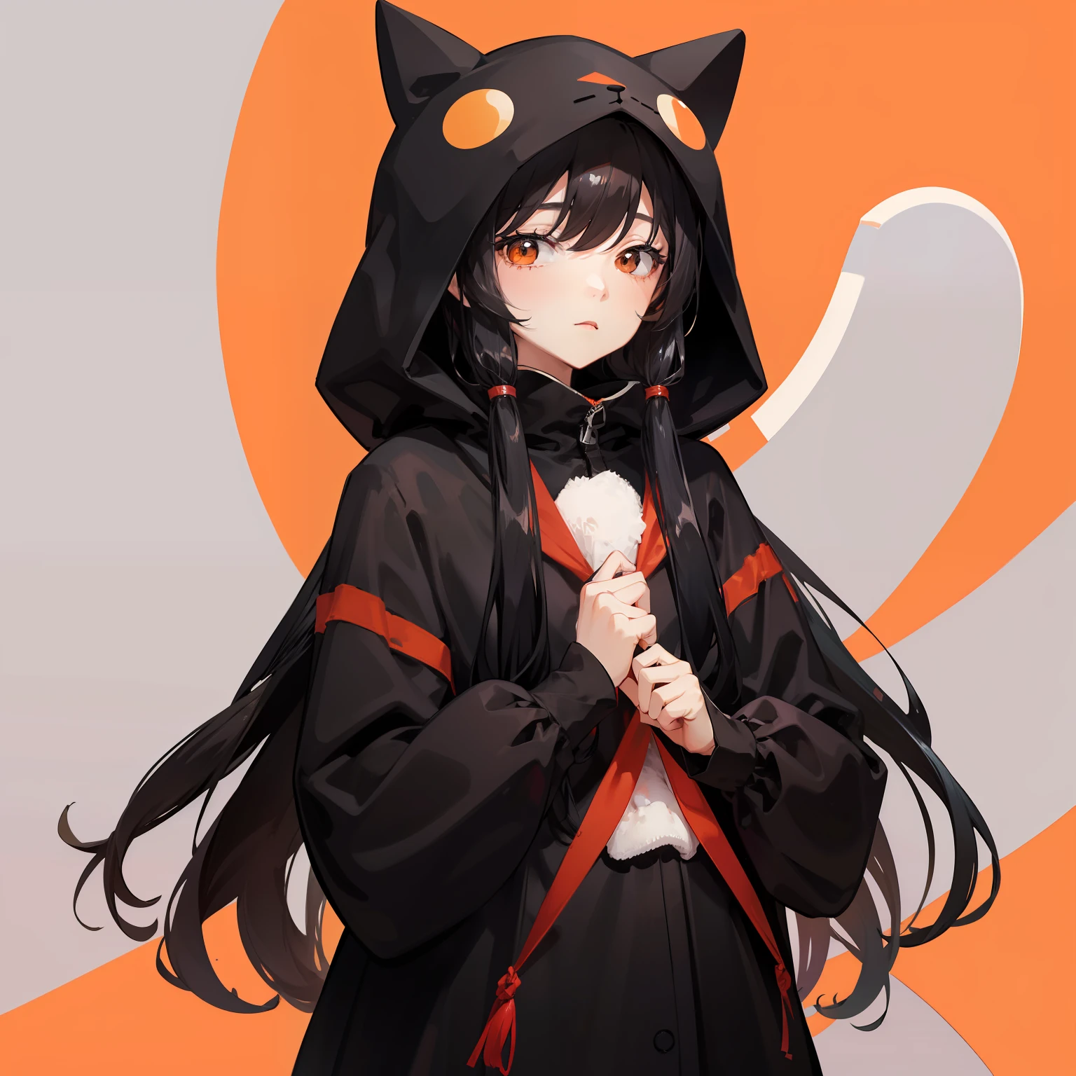 masterpiece、hightquality、vivd colour、(((Long Black Hair)))、(((Kigurumi)))、((()))