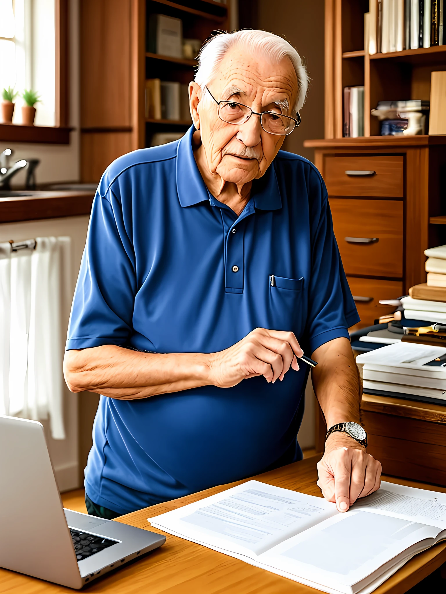 Knowledgeable old grandfather