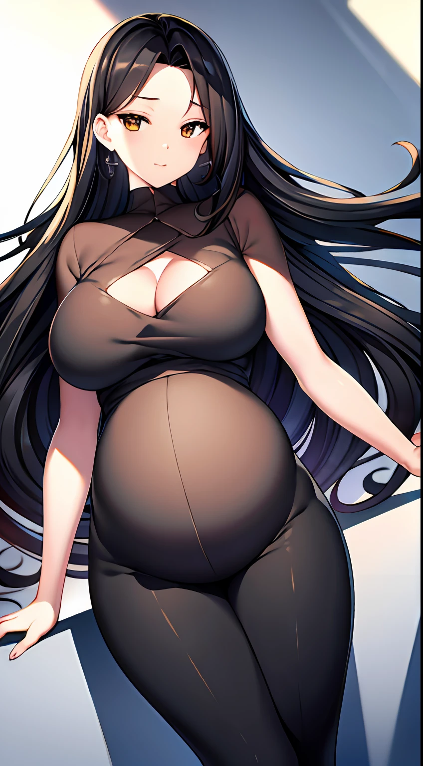 Pregnant women in labor,Sexy and glamorous,blacksilk