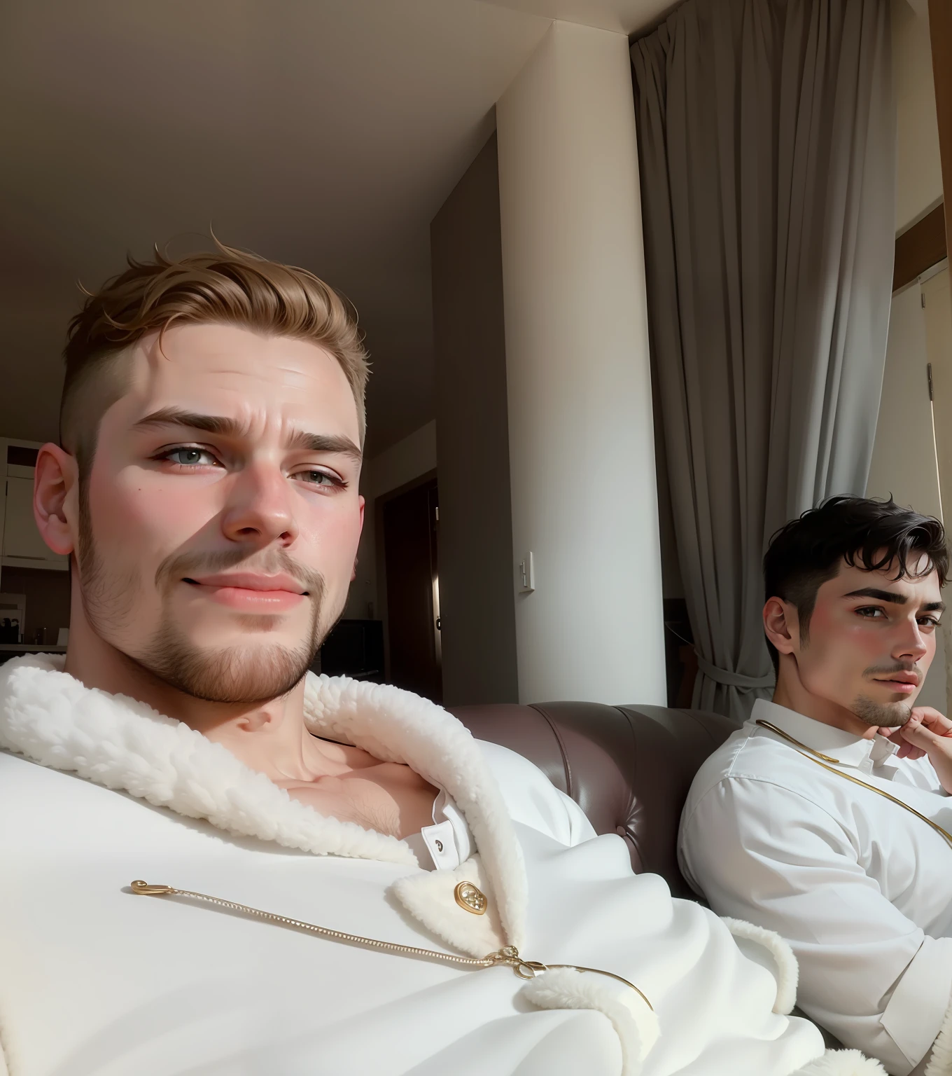 Gay couple on different occasions