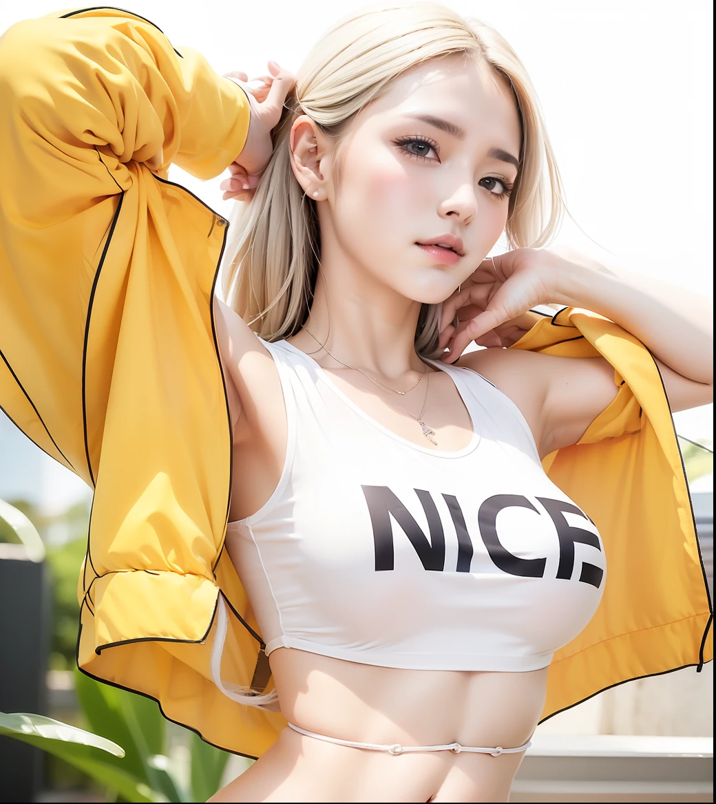 1girl, Beautiful woman, perfect body, seductive pose, visible navel, seductive face, shiny sweaty skin, detail, hair detail, skin detail, face detail, white skin, realistic