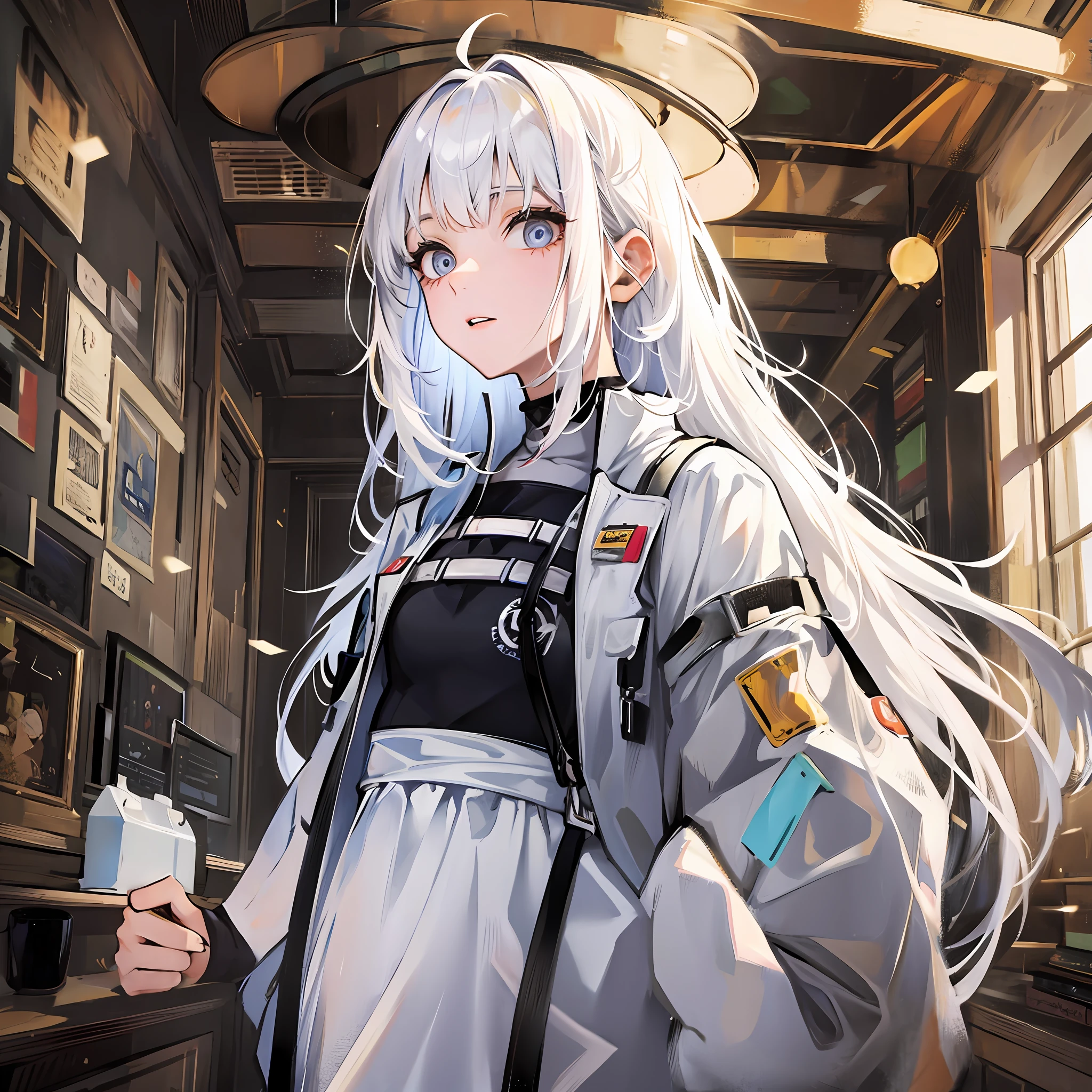 Little girl with white hair