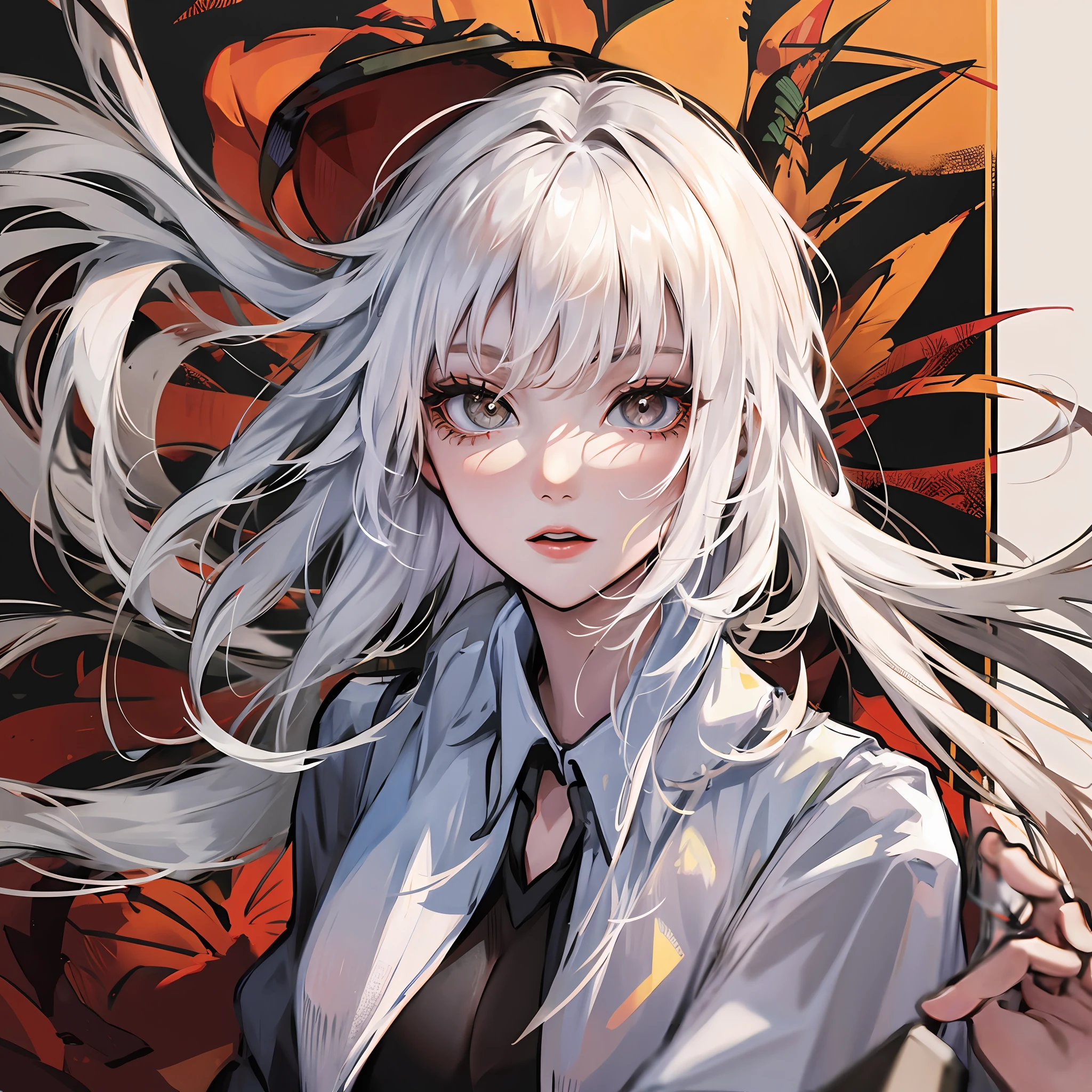  girl with white hair