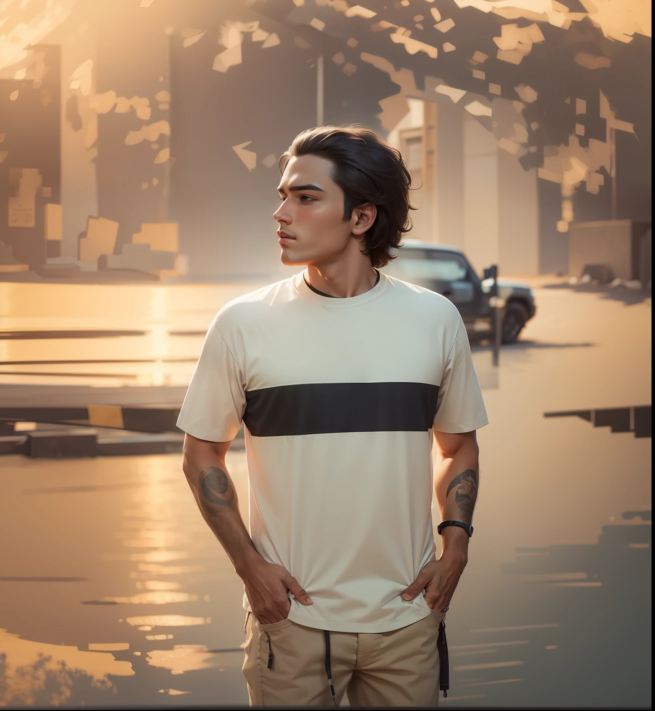 Realistic face and colour background and handsome boy and 8k resulation