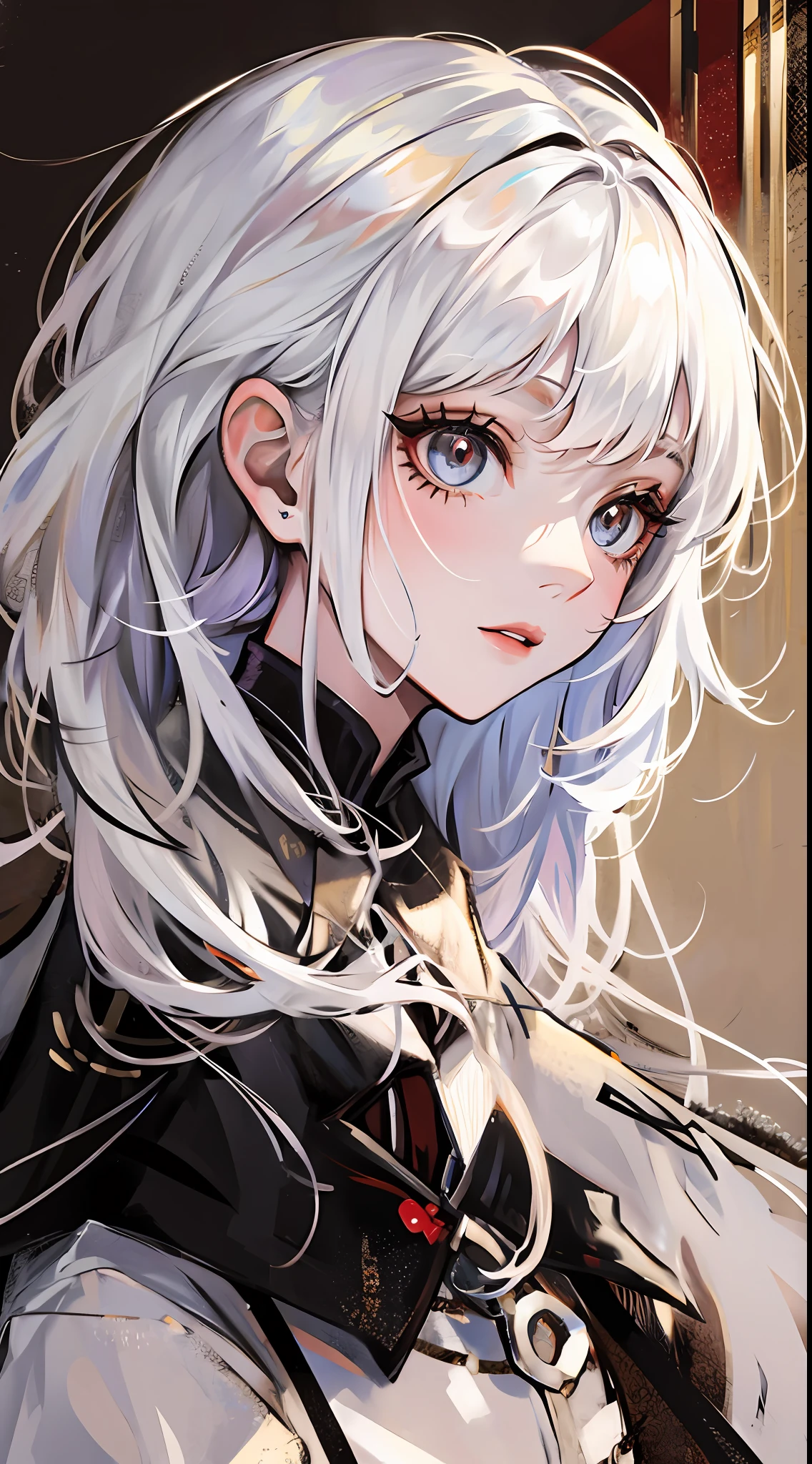 Little girl with white hair
