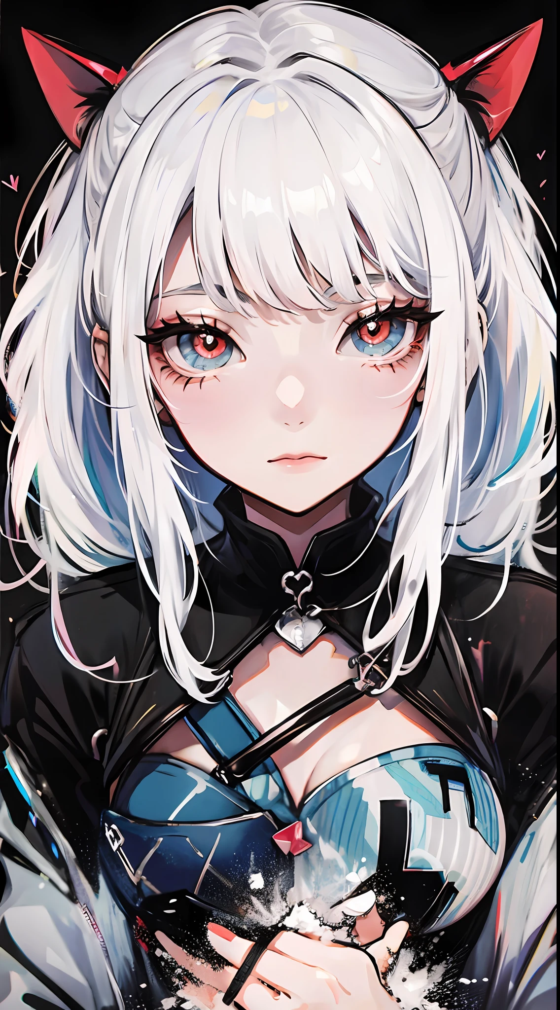 Little girl with white hair