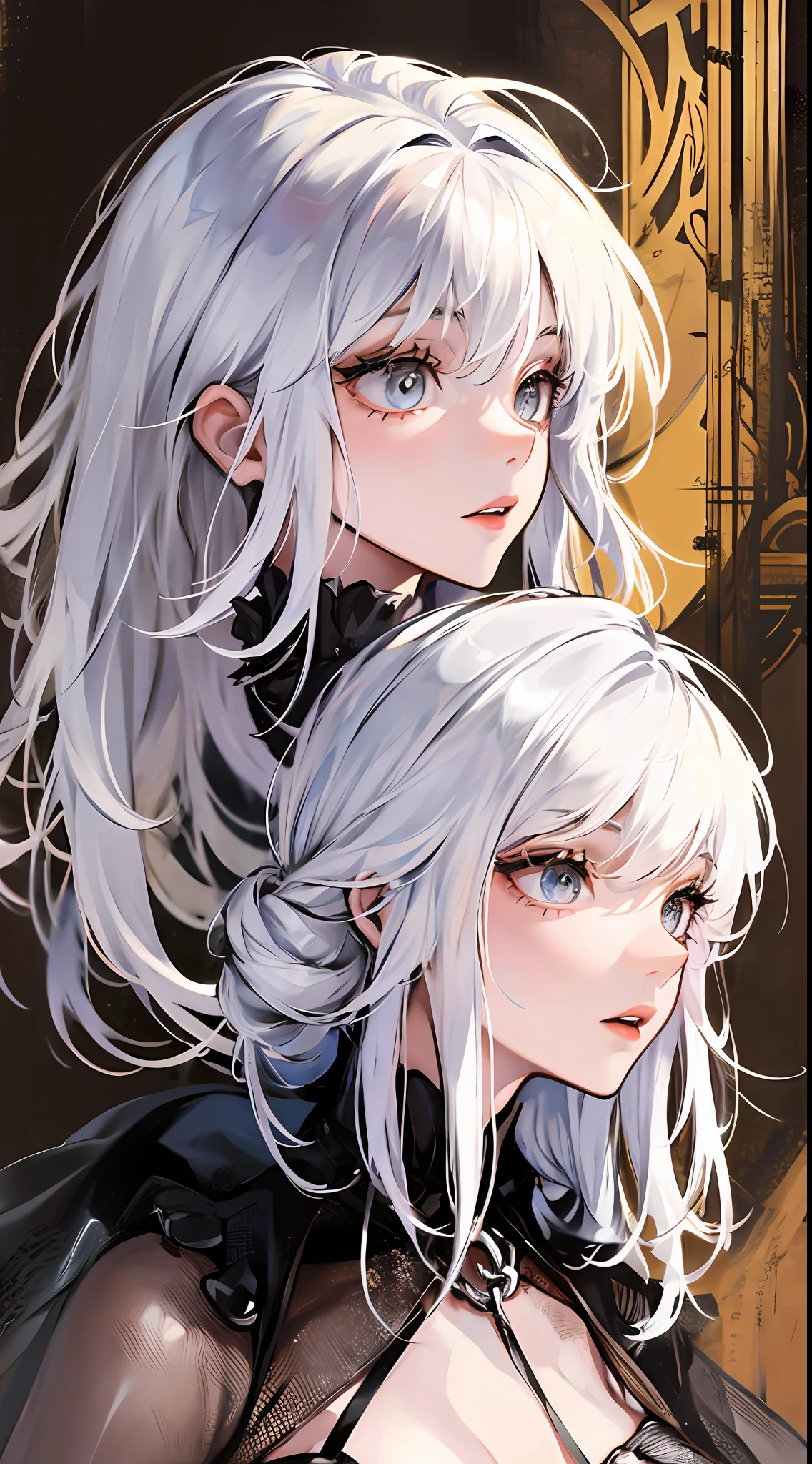 Little girl with white hair