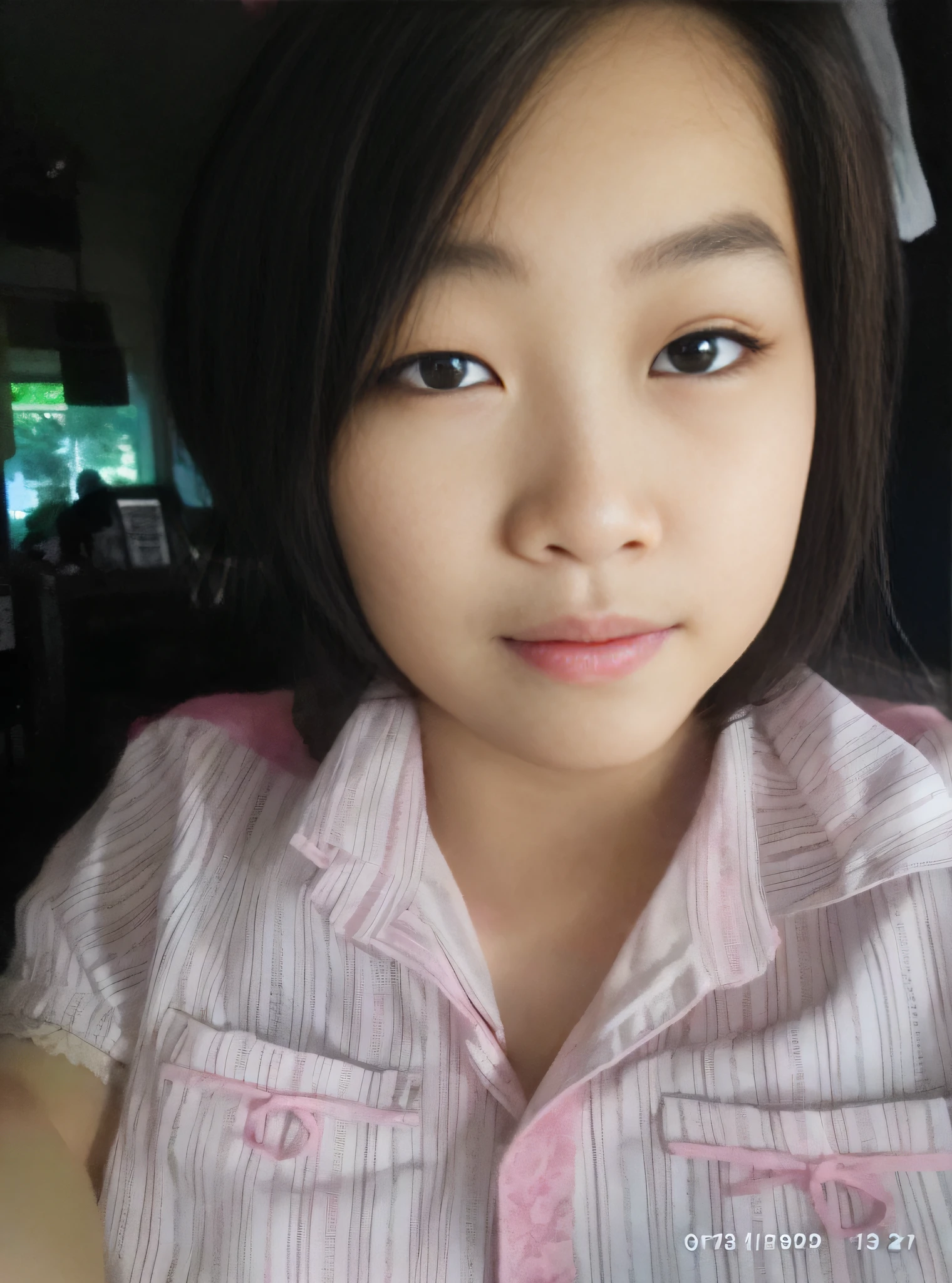 arafed asian woman with a pink shirt and a white bow, dang my linh, nivanh chanthara, 2 , young cute wan asian face, south east asian with round face, 2 8 years old old, 2 9 years thai girl, 21 2 2 years old
