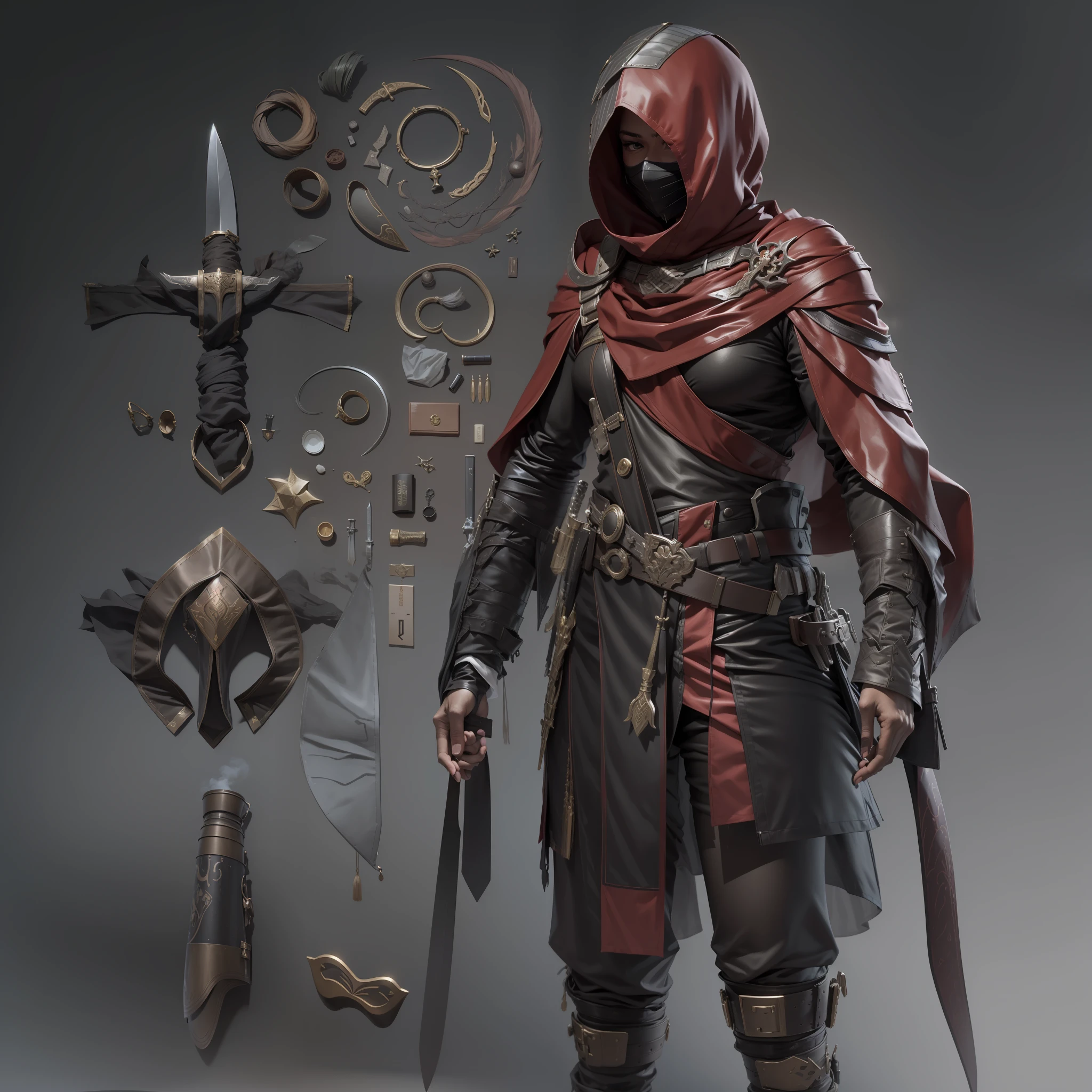 3 d model,New coffee products, arma, The sword, halter, Weapons of the future, 32K, Linen cloak, Top quality, Masterpiece:Faust,,1 child, short detailed hair, thin fog, On your stomach, (tmasterpiece,k hd,hyper HD,16k),clutching a sword, buliding, Reflectors, bloods, Eastern Asia, Weapon focus, Skysky, brunette color hair, knifes, shorter pants, fumo, Mist, The clothes ar, bandagens, sword sheath, Masks, 独奏