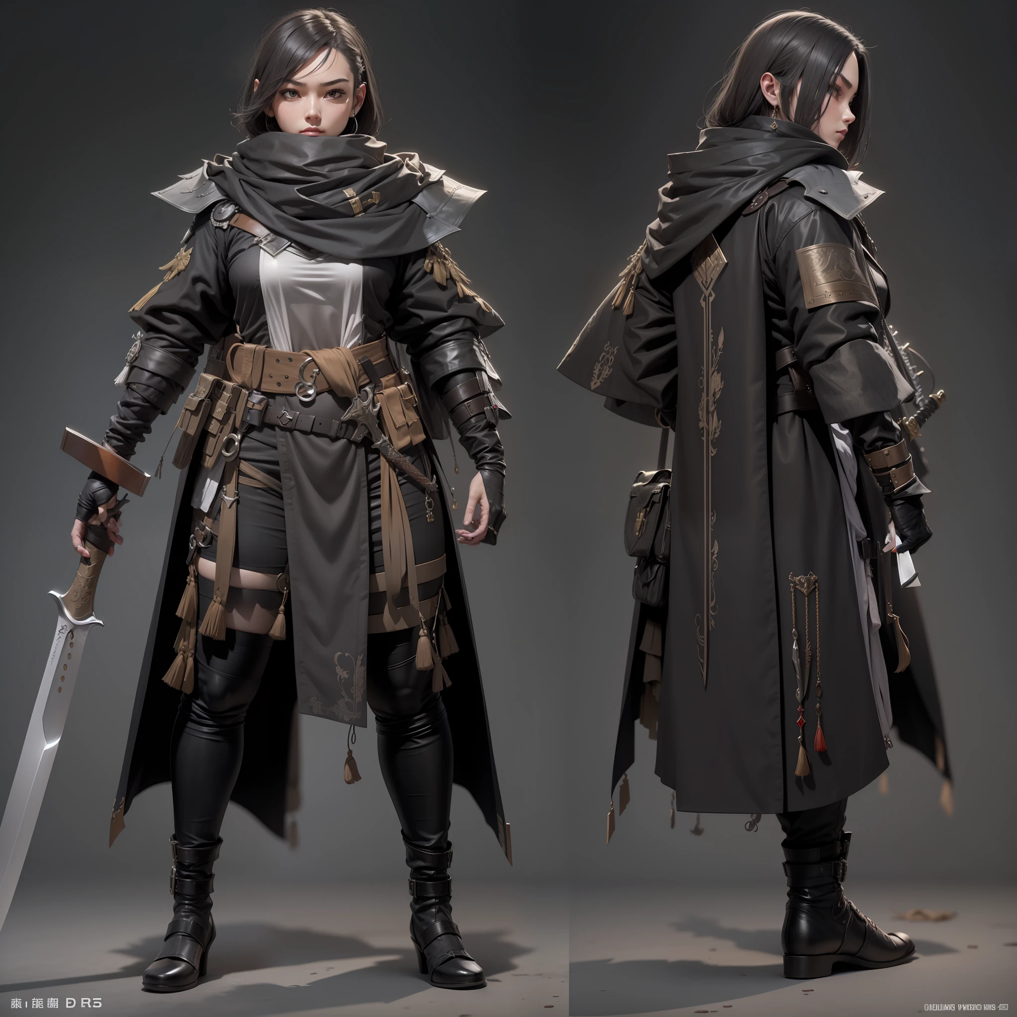 3 d model,New coffee products, arma, The sword, halter, Weapons of the future, 32K, Linen cloak, Top quality, Masterpiece:Faust,,1 child, short detailed hair, thin fog, On your stomach, (tmasterpiece,k hd,hyper HD,16k),clutching a sword, buliding, Reflectors, bloods, Eastern Asia, Weapon focus, Skysky, brunette color hair, knifes, shorter pants, fumo, Mist, The clothes ar, bandagens, sword sheath, Masks, 独奏