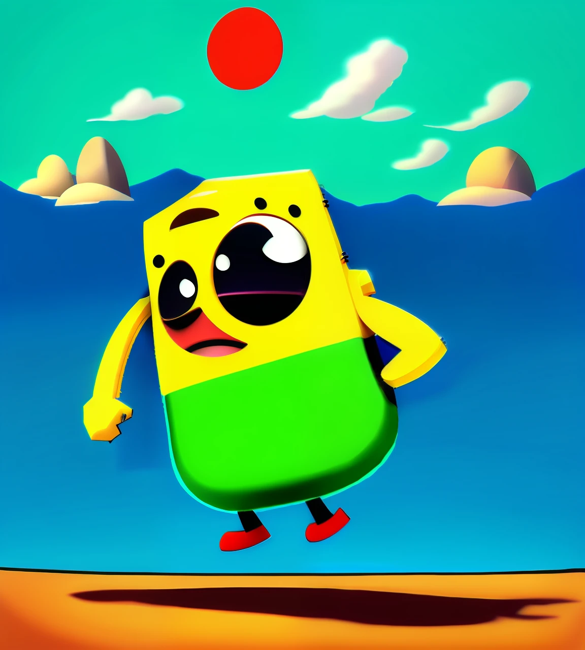SpongeBob drives rockets