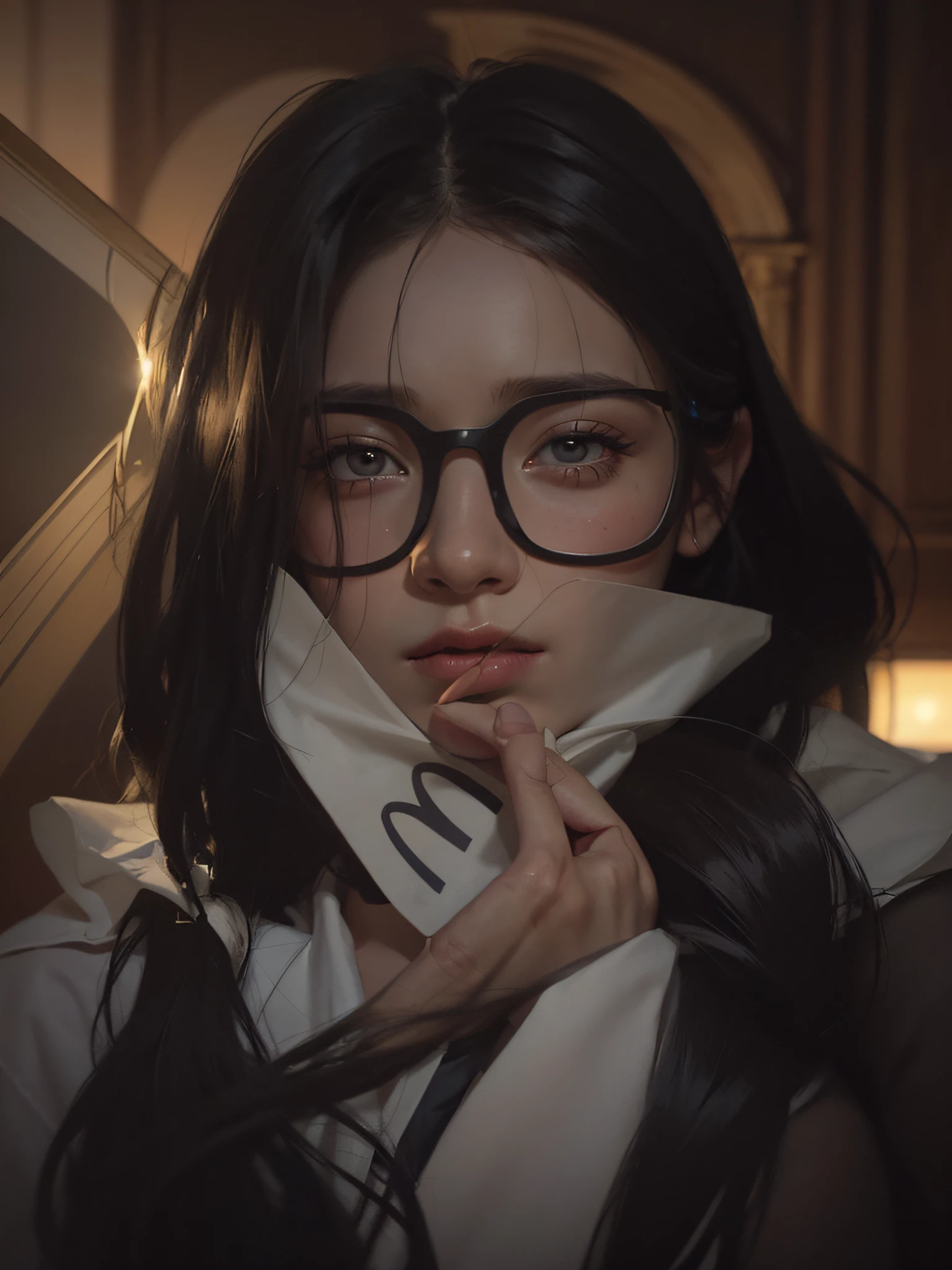 Hyperrealist portrait of female by david hockney and alphonse mucha,fantasy art, photo realistic, dynamic lighting, artstation, poster, volumetric lighting, very detailed faces, 4 k, award winning,, 1girl, in the dark, deep shadow, low key,cowboy shot,(official clothing:1.4) ,long hair,white hair,