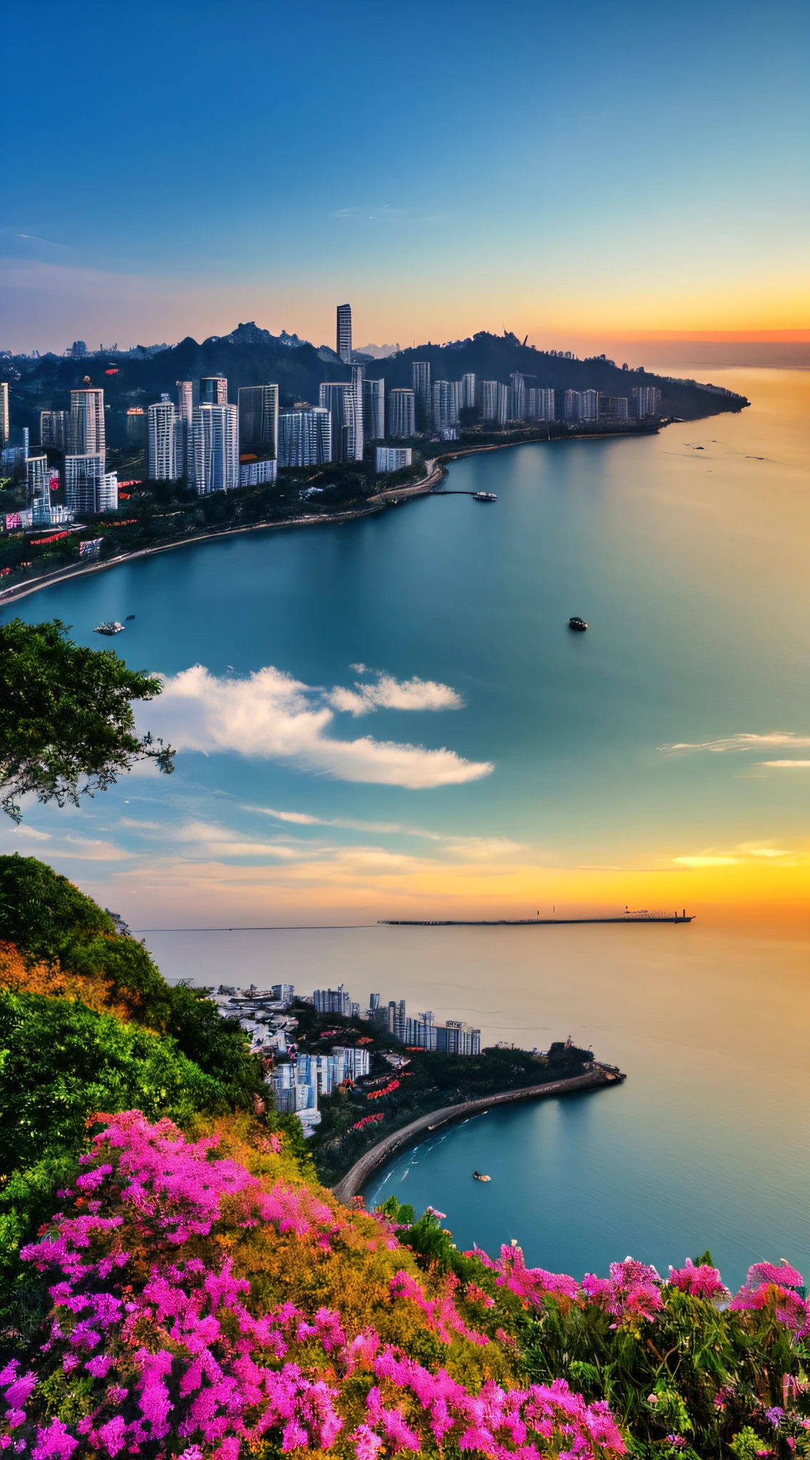 tmasterpiece,Ultimate quality,CG unity 8k wallpaper,Super delicate,Beautiful skies and clouds,Rich natural scenery,Gulangyu Island, Xiamen,Close-up display,Nowhere to be seen,Excellent view,A long-won photo contest,Background bokeh,The depth of field is full,HDR high dynamics,True restore,iintricate,Attention to detail,Dramatic,The perfect presentation of Midjourney's artistic style。