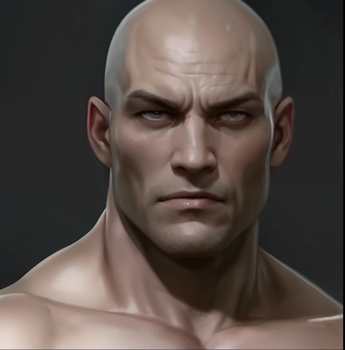 a man with a bald head and a bald face, extreme detailed face and body, subsurface scattering skin, half - orc, extreme detailed face, 8k highly detailed face, jack baker from resident evil 7, doom beautiful face, face of a pale alien cultist, accurate detailed face, generic male npc face, 2 d concept art head macro shot