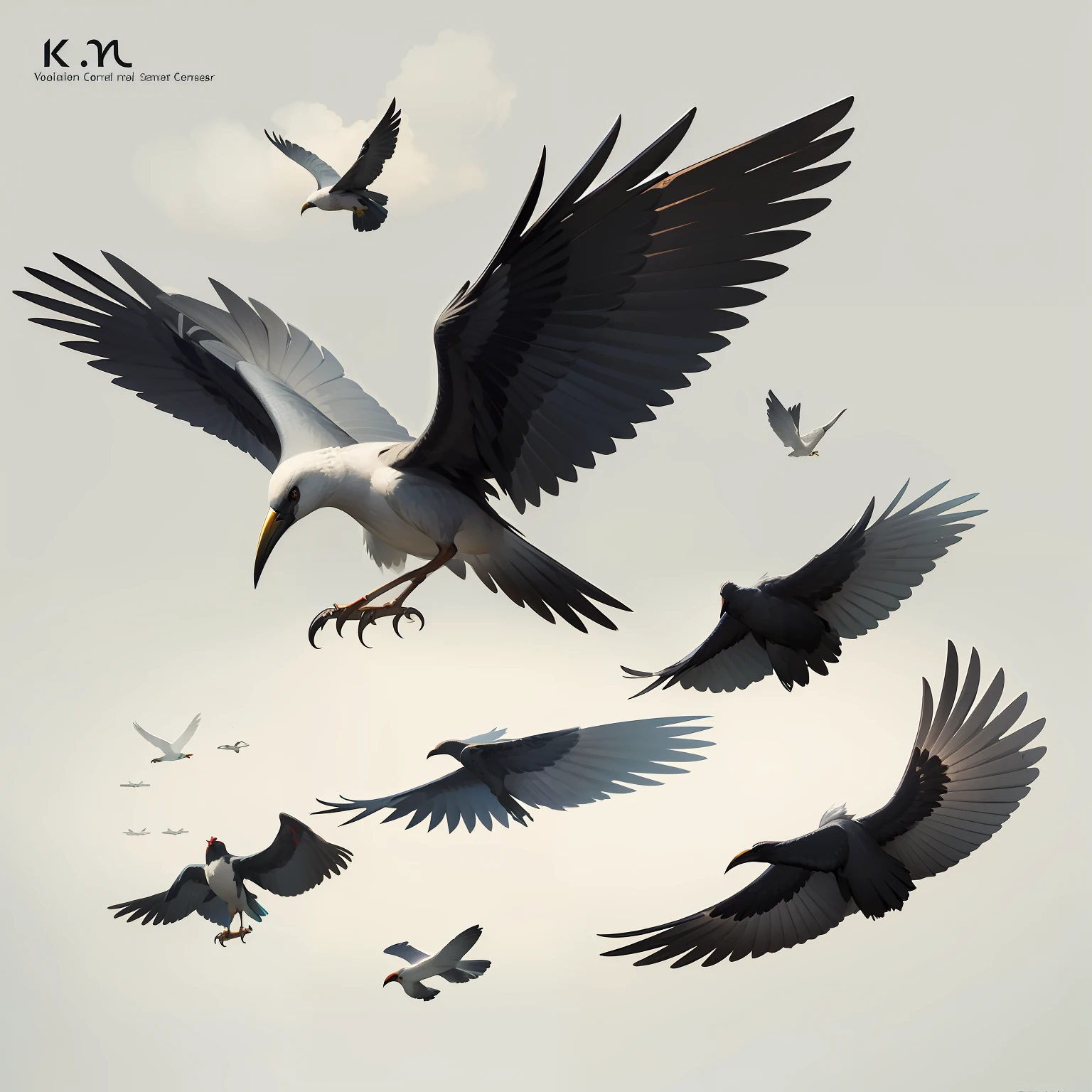 Bird on a wing, concept art, 4k