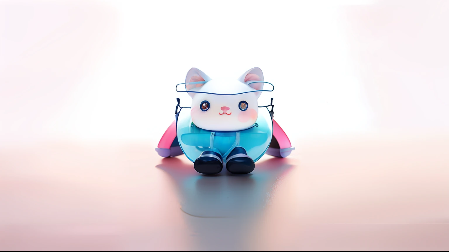 Cute cat 3D image of blind box animal,a color,Metallic luster,fashionable and trendy,Round body,Technological electronic screen,The facial features are flexible,delicated,holograph,full bodyesbian,three view cartoon image,Main view,the sideview,Back view Three views,maintainingconsistency and unity,the background is clean,Natural soft light,8K,best qualtiy,super detailing,3D,C4D,blender,oc rendered,k hd,super detailing
