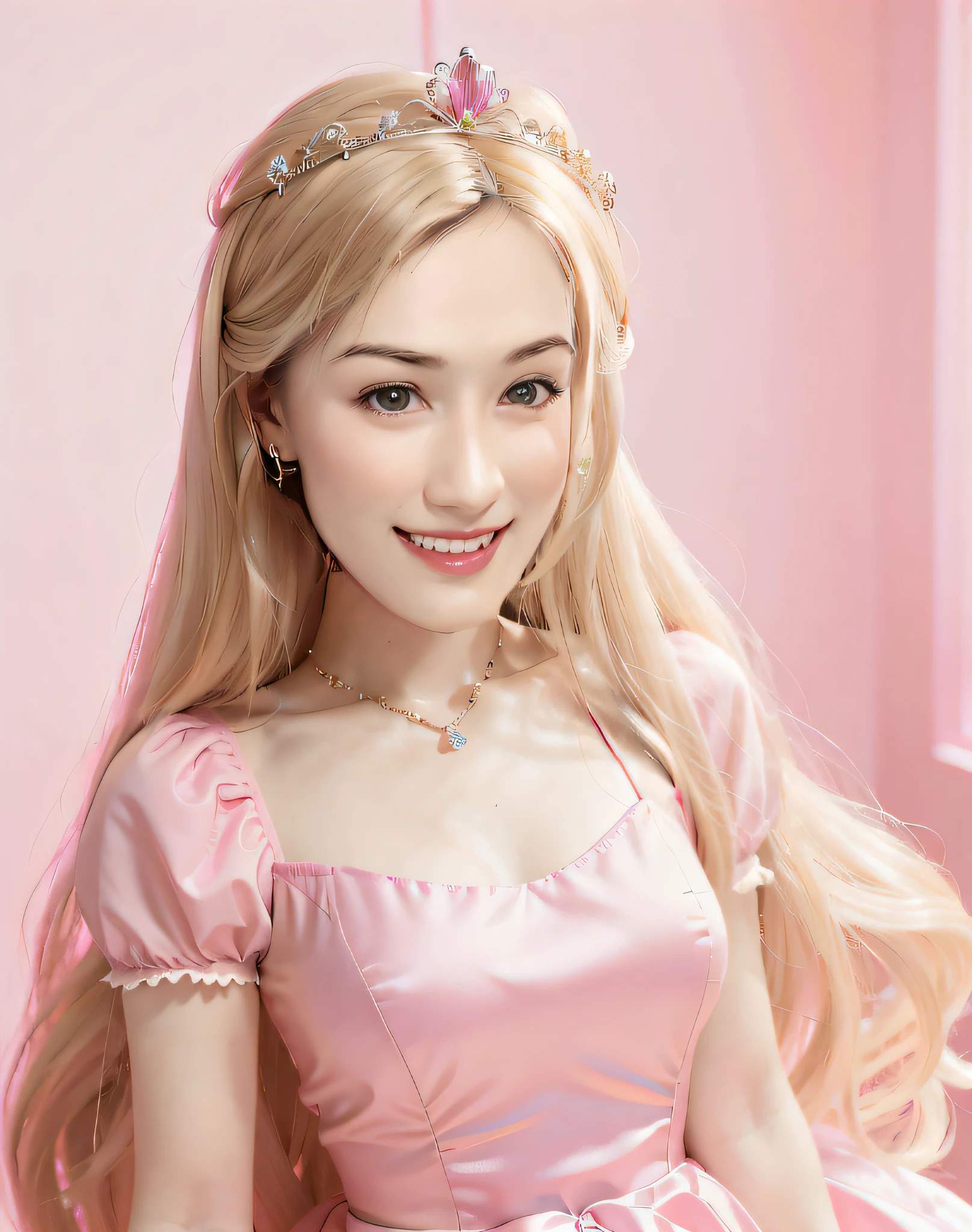 Barbie style facial features
