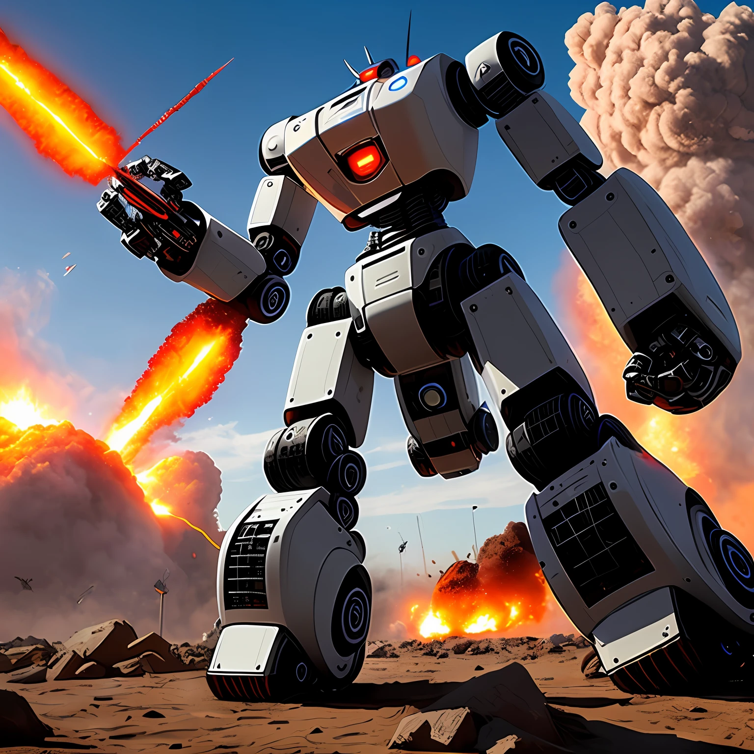 Bigest robot destroy earth