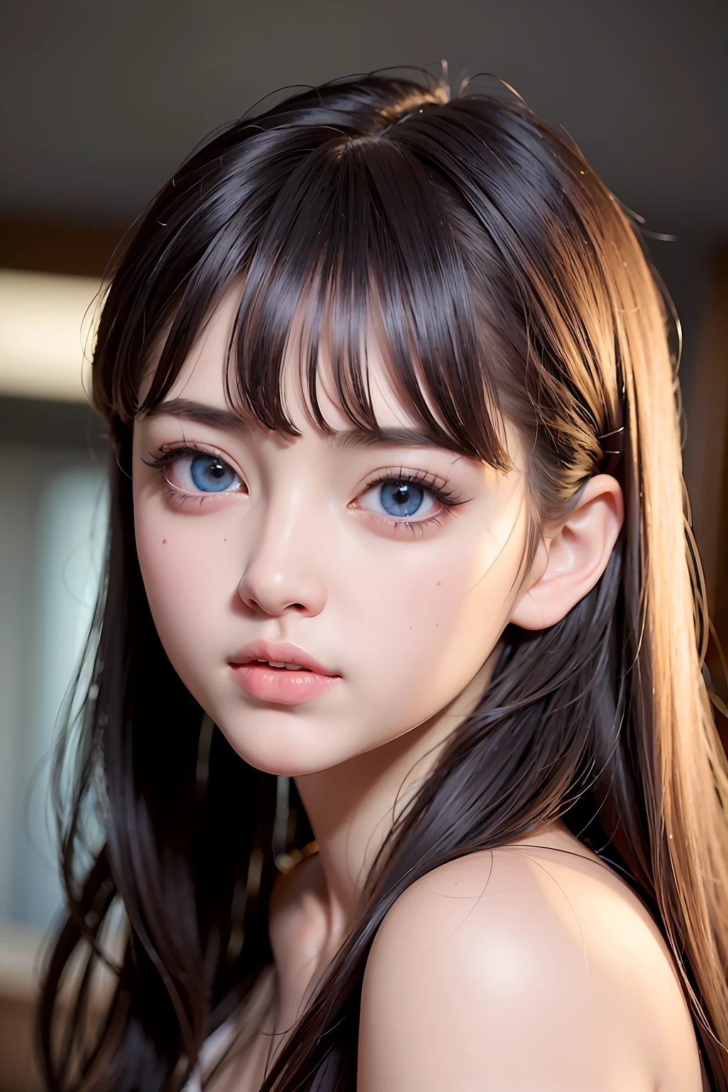 (Masterpiece:1.2),(Photorealsitic:1.5),1girl,closeup portrait,princess eyes,super big eyes,detailed face,super fine face,shiny pupils,