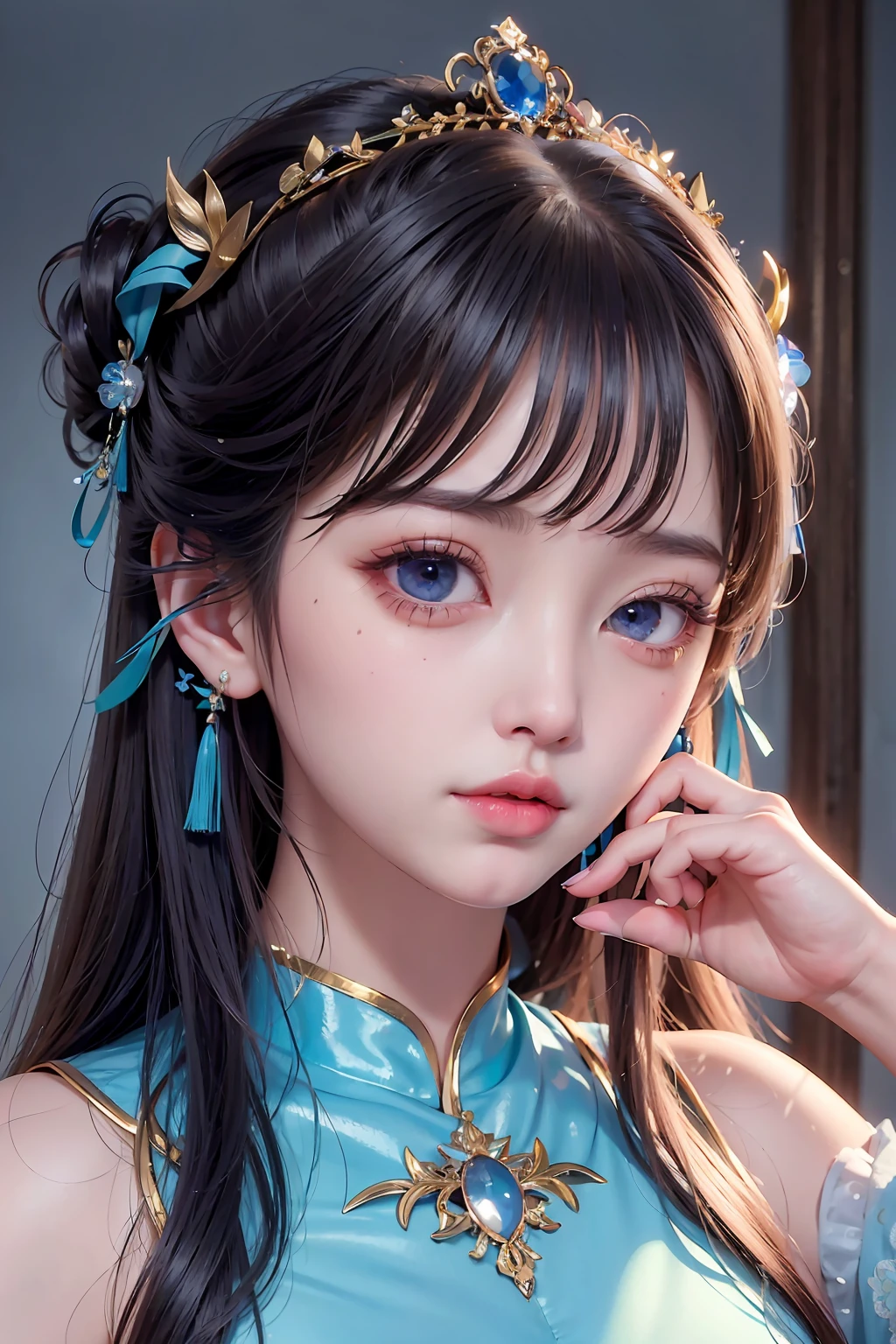 (Masterpiece:1.2),(Photorealsitic:1.5),1girl,closeup portrait,princess eyes,super big eyes,detailed face,super fine face,shiny pupils,