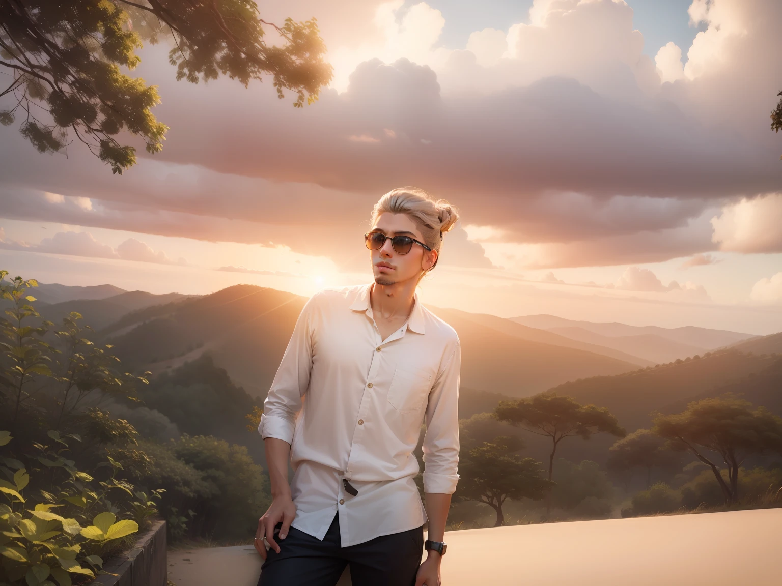 Make beautiful background, stylish hair,