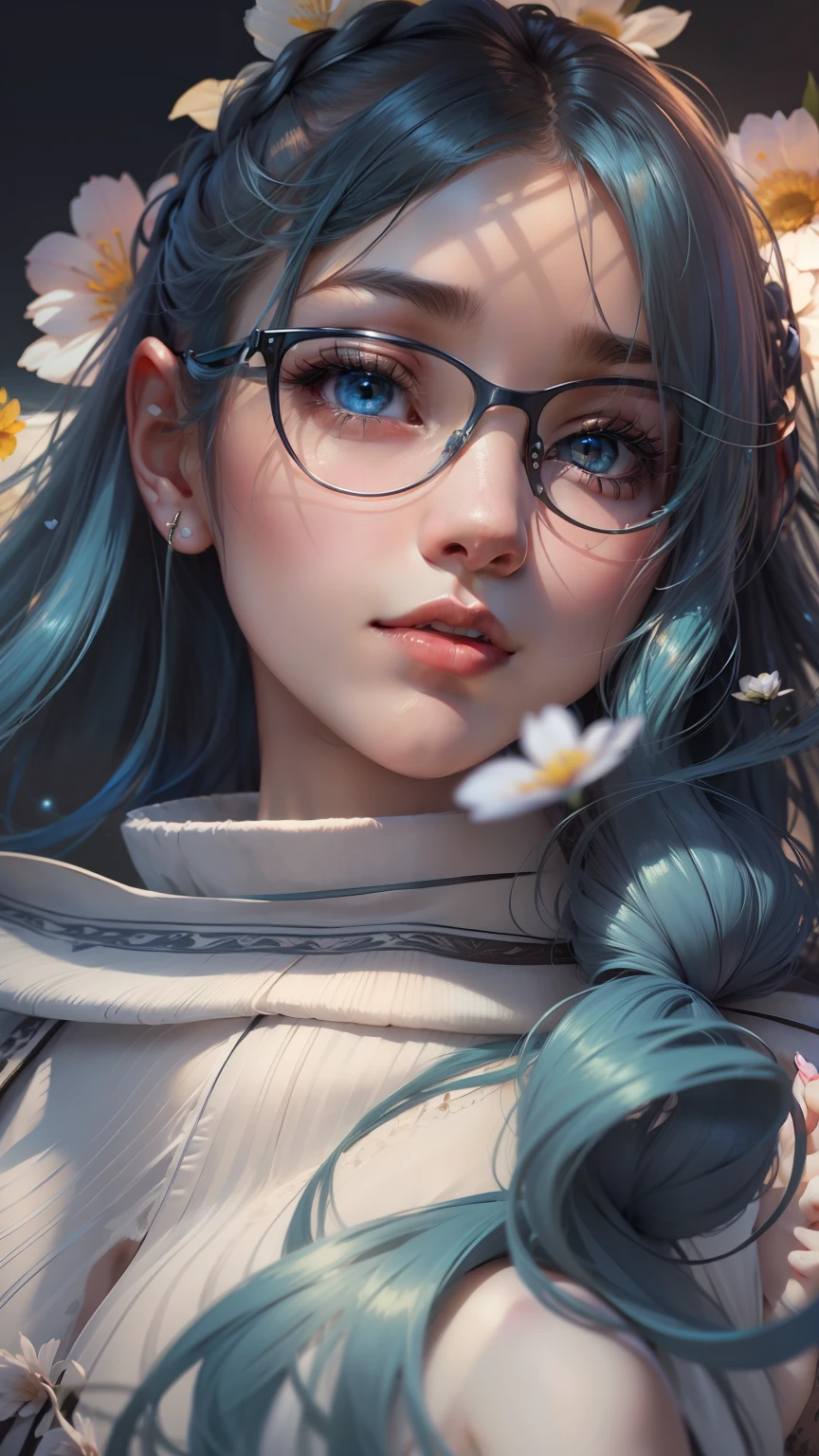 (masterpiece), (best quality), (ultra detailed),(disheveled hair),(illustration), (1girl), (Fashionable clothing), standing, Fashion model, looking at viewer, (interview), (simple background),beautiful detailed eyes, delicate beautiful face, Floating,(high saturation),(colorful splashes),colorful bubble,(shining), focus on face, ponytail, kamisato ayaka, light blue hair, bangs, hair ring, floating flowers, floating hairs, (shining), best lighting, best shadow,