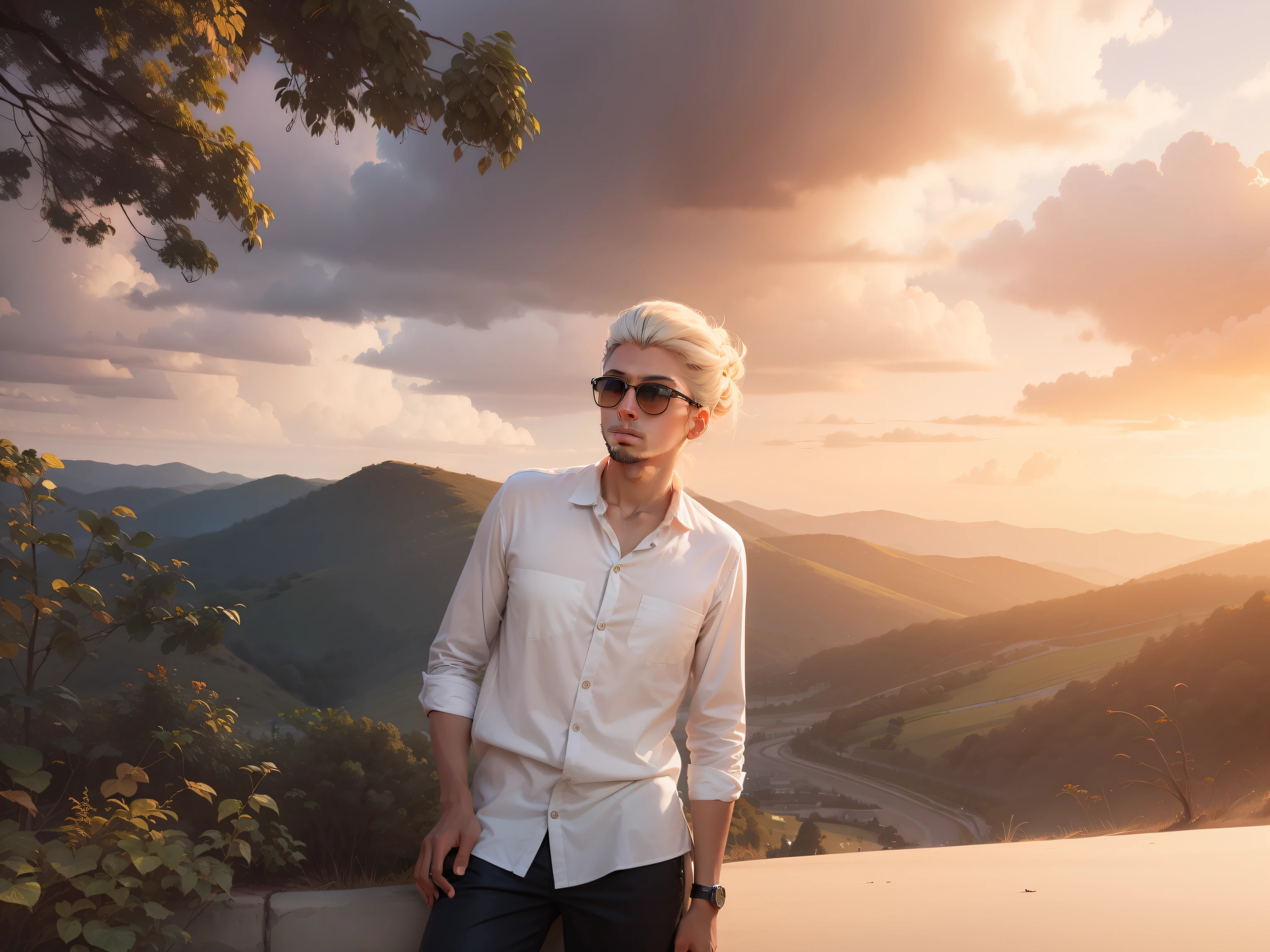 Make beautiful background, stylish hair,