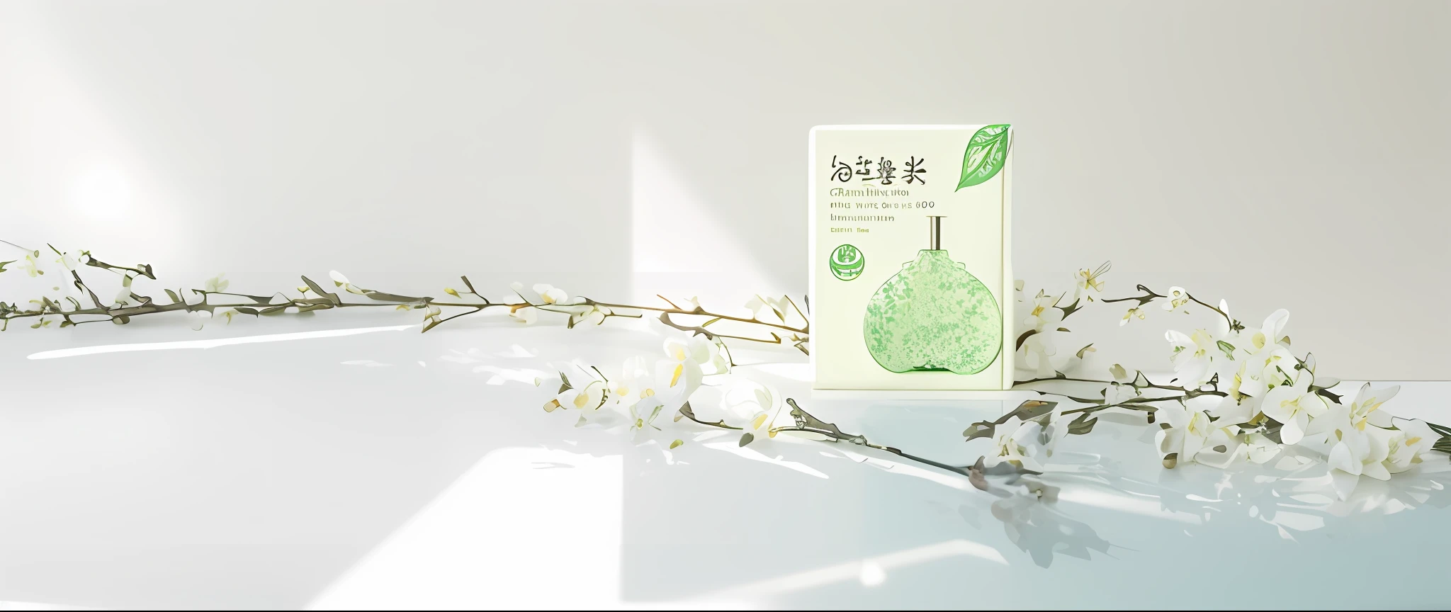 On the table was a tube of cream，There are flowers on it, Product photo, Official product image, product introduction photos, zun, ji-min, product image, Middle Metaverse, su fu, Smooth porcelain skin, professional product photo, shaxi, product introduction photos, japanese collection product, Clean face and body skin, Product photography